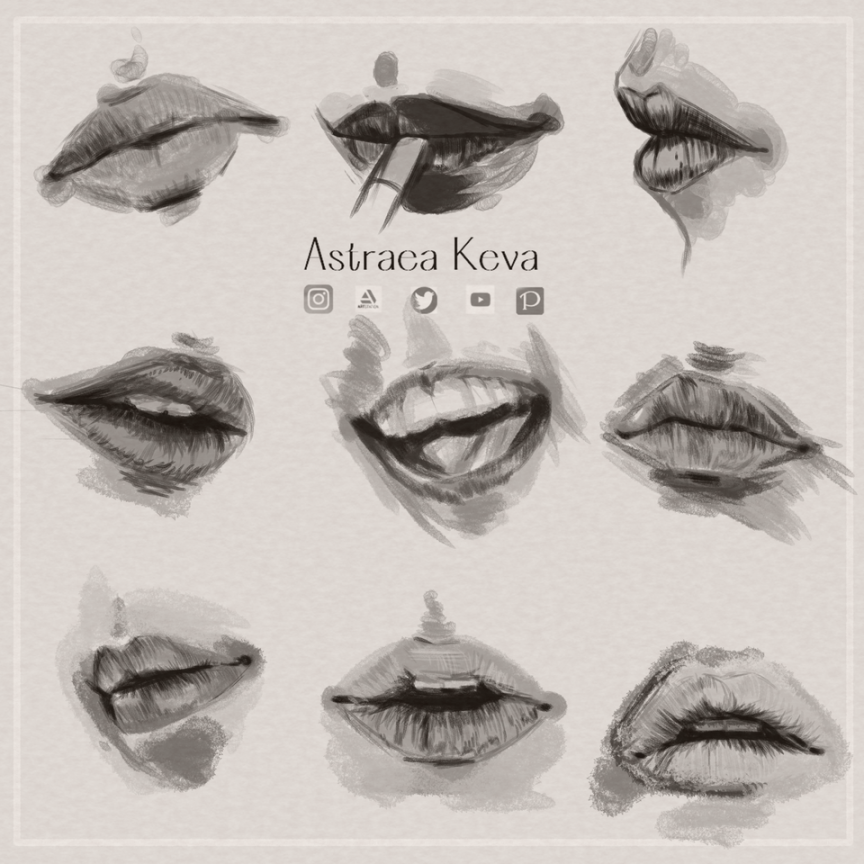 Male Lips Study Astraea Keva - Illustrations ART street