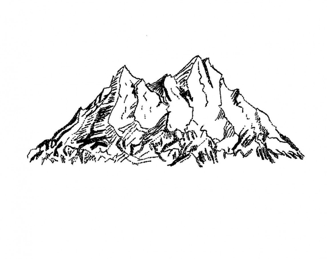 Mountain Range Drawing