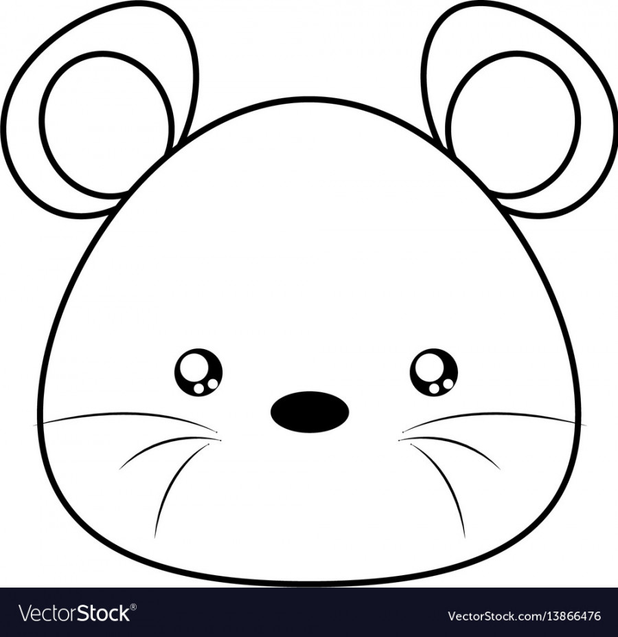 Mouse drawing face Royalty Free Vector Image - VectorStock