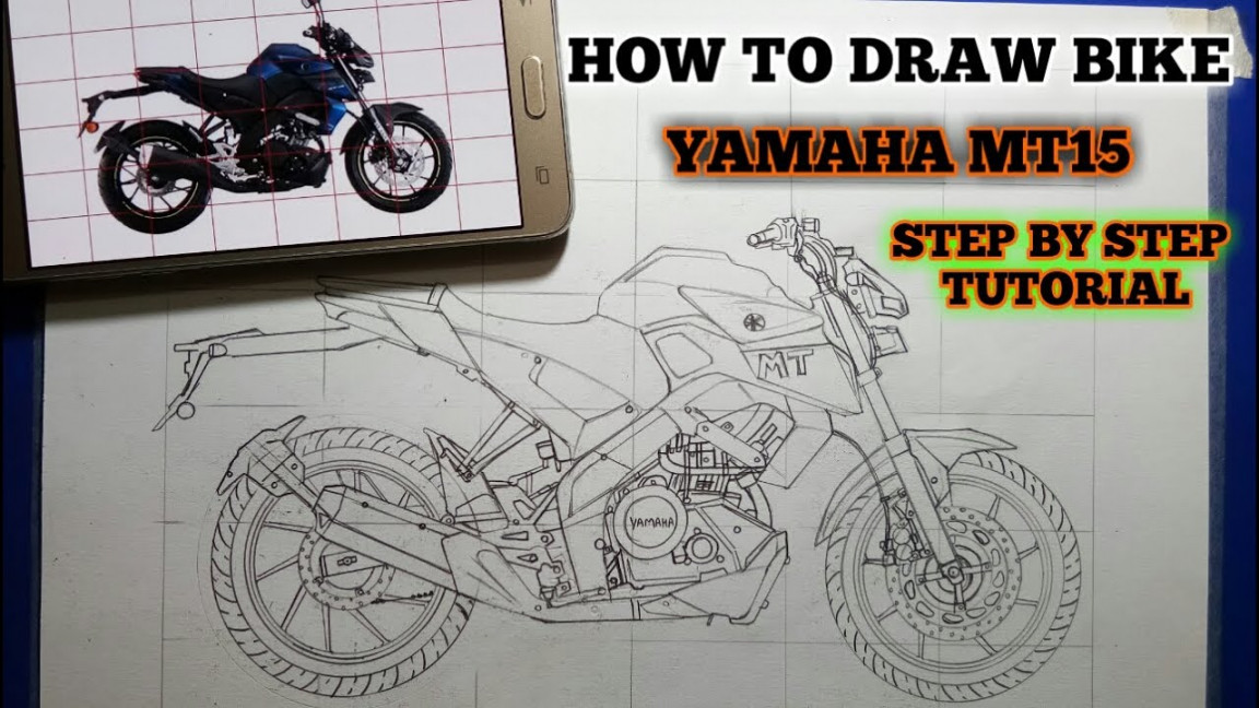 mt   ho to draw bike  step by step tutorial