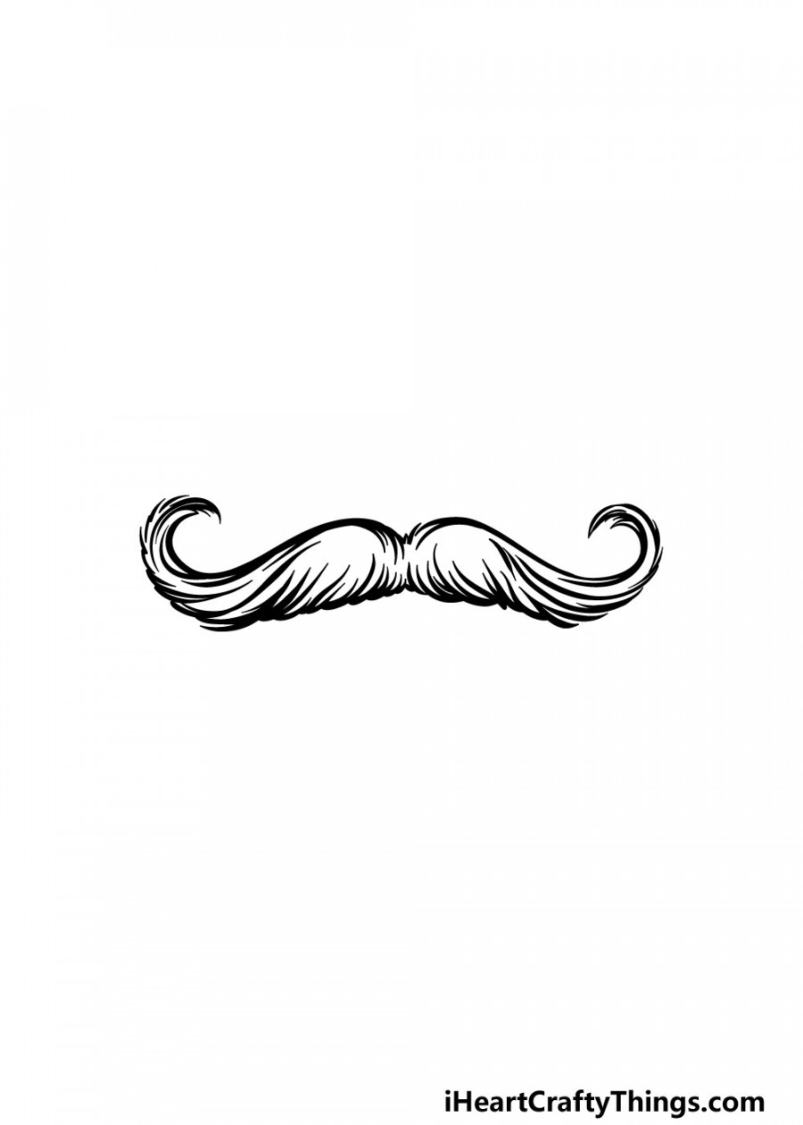 Mustache Drawing - How To Draw A Mustache Step By Step