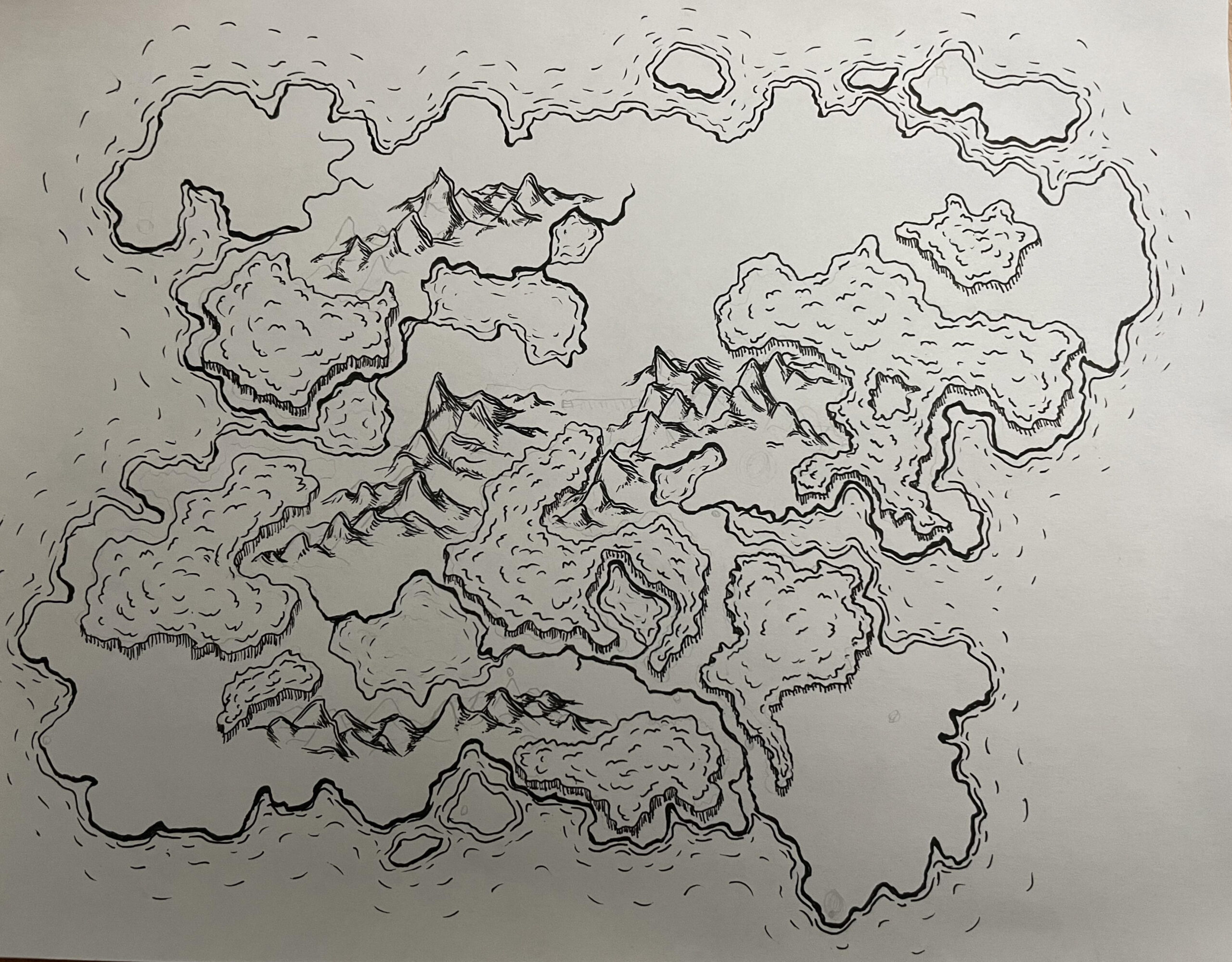 My first hand-drawn map (with Rice Krispies)! : r/mapmaking