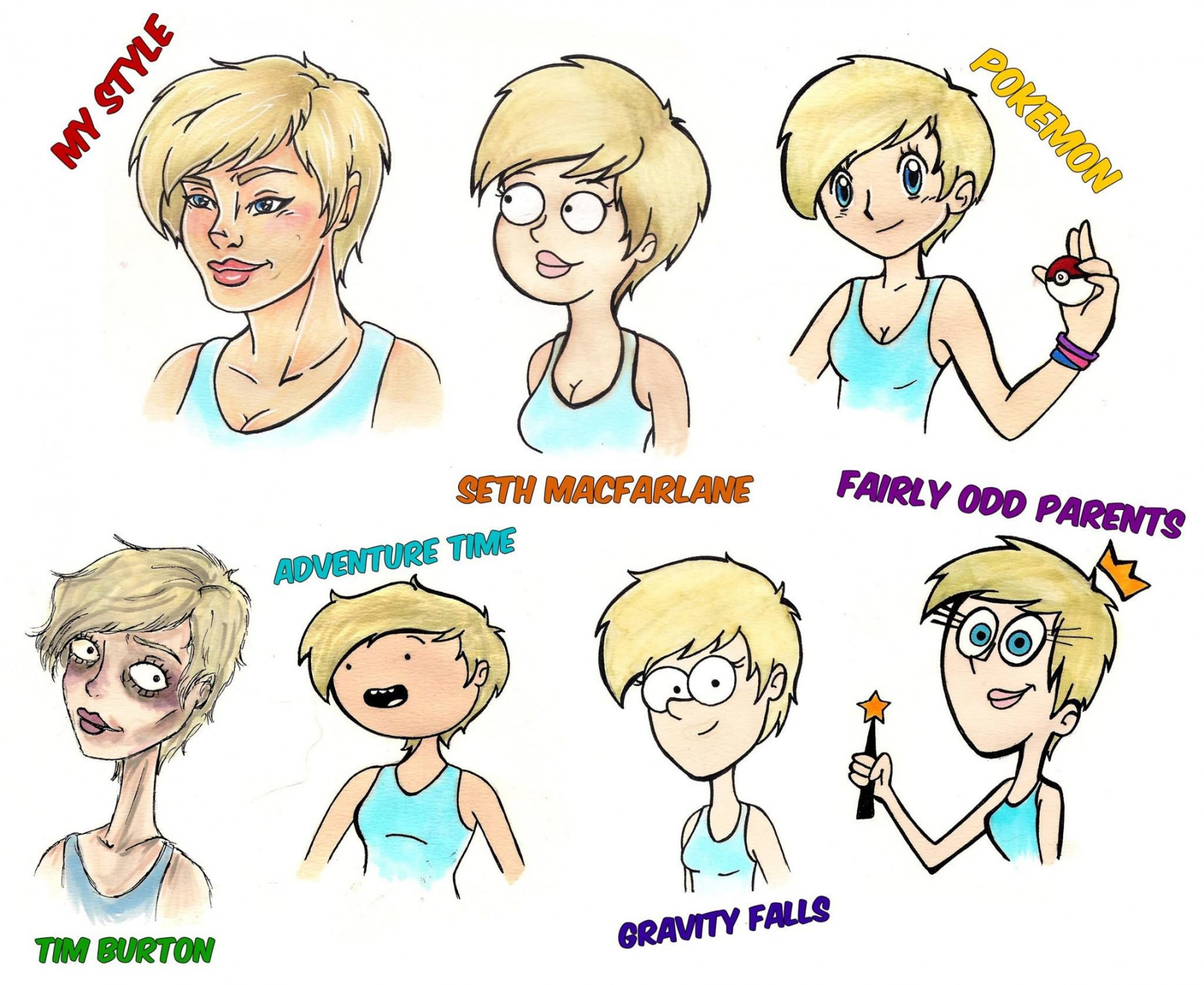 Mysuperstyle😜🙃😆  Art style challenge, Different drawing styles