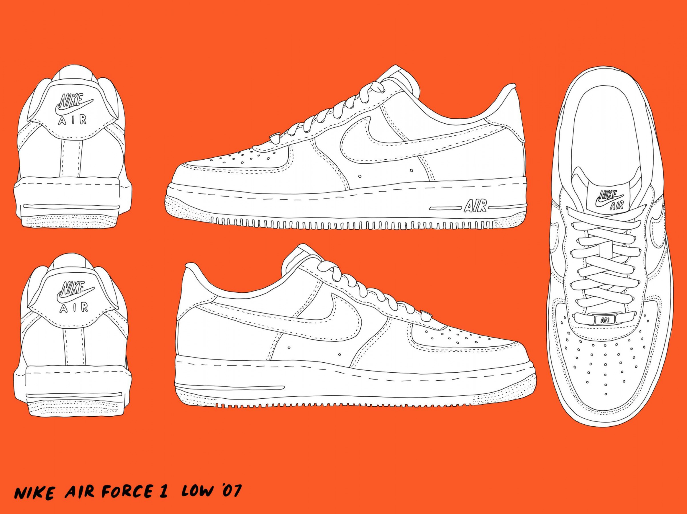 Nike Air Force  Low Blank Template  Nike air shoes, Nike shoes