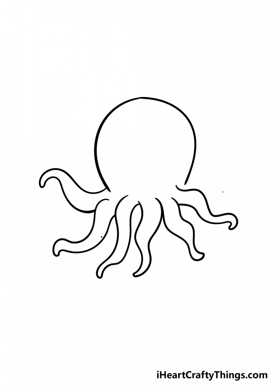 Octopus Drawing - How To Draw An Octopus Step By Step