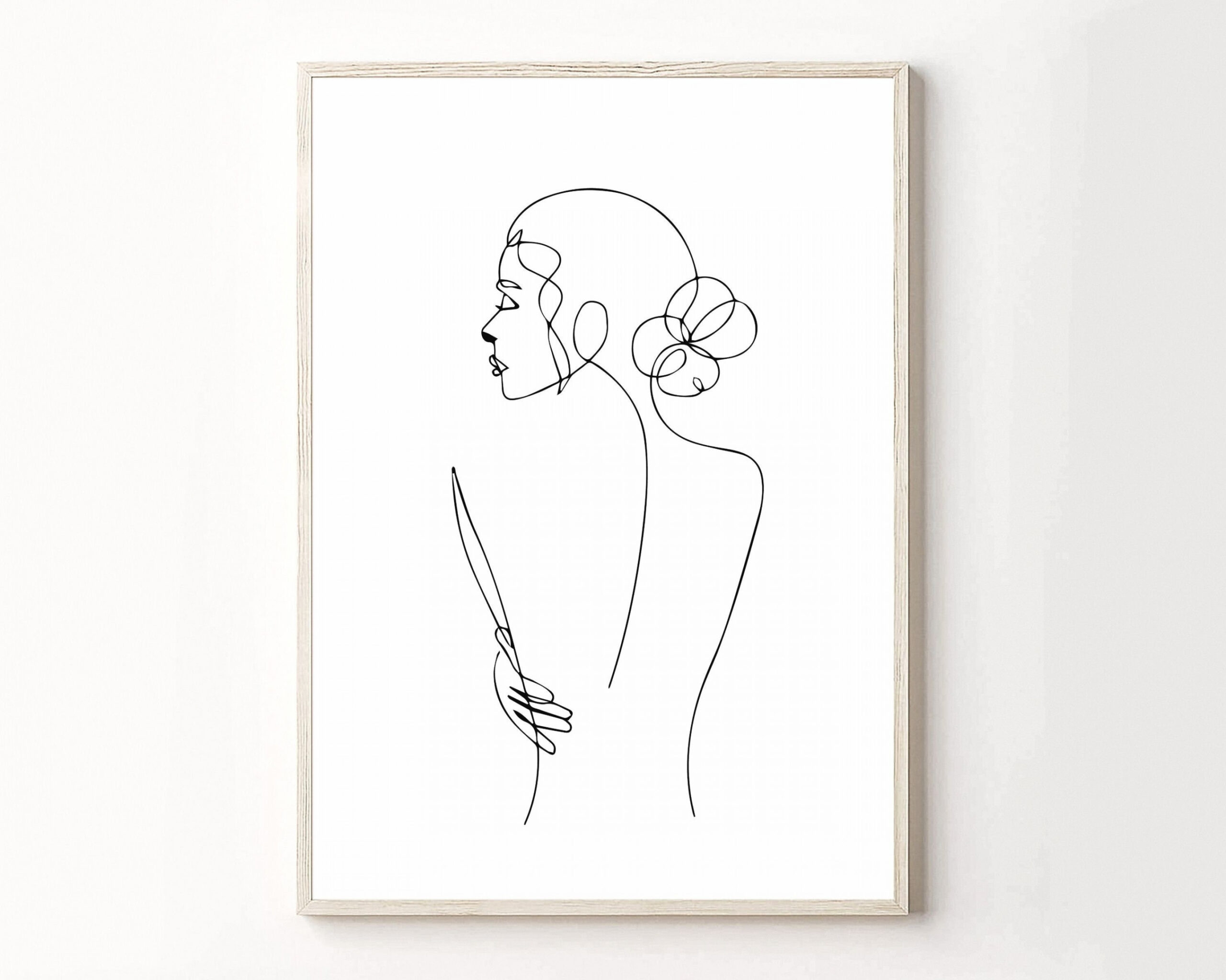 One Line Art, Woman One Line Drawing, Female Figure Print, Woman