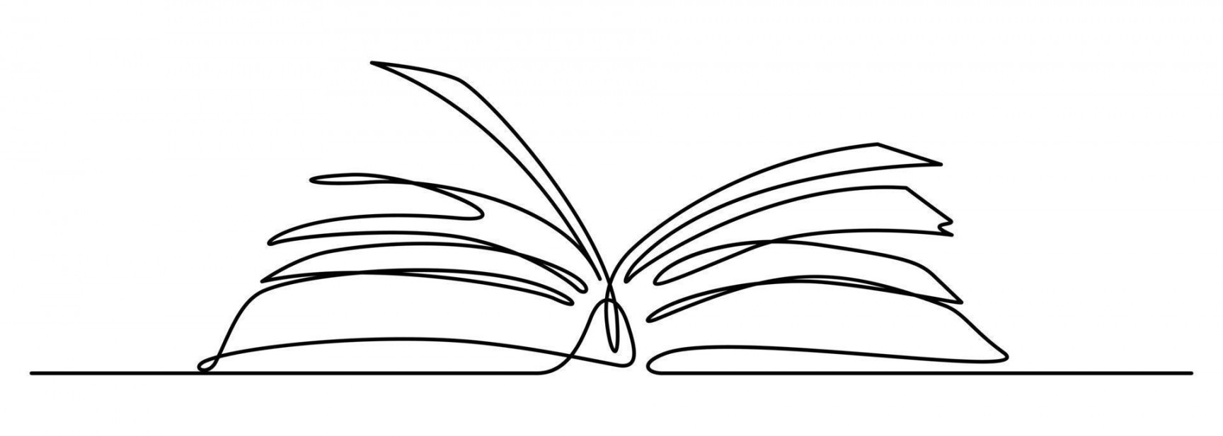 One Line Drawing Book Vector Art, Icons, and Graphics for Free