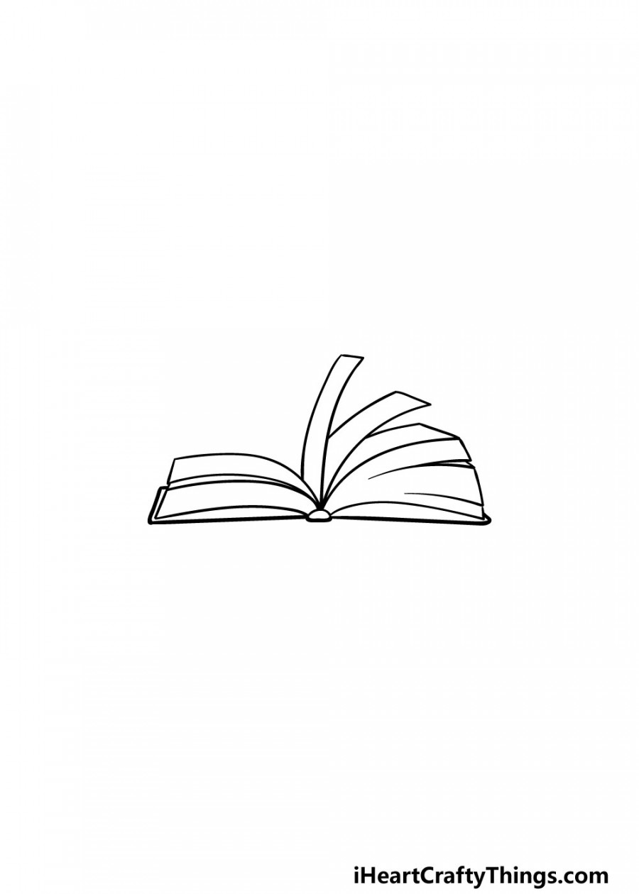 Open Book Drawing - How To Draw An Open Book Step By Step