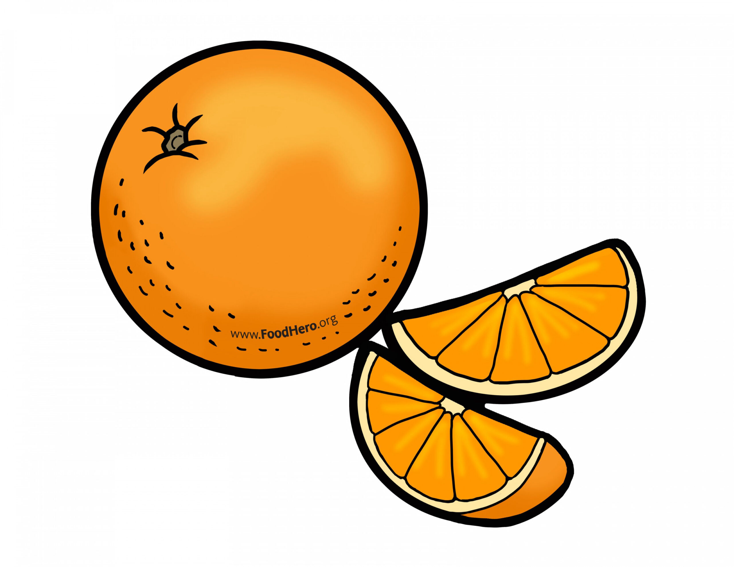 Orange: Cam  Cute food drawings, Fruits drawing, Orange art