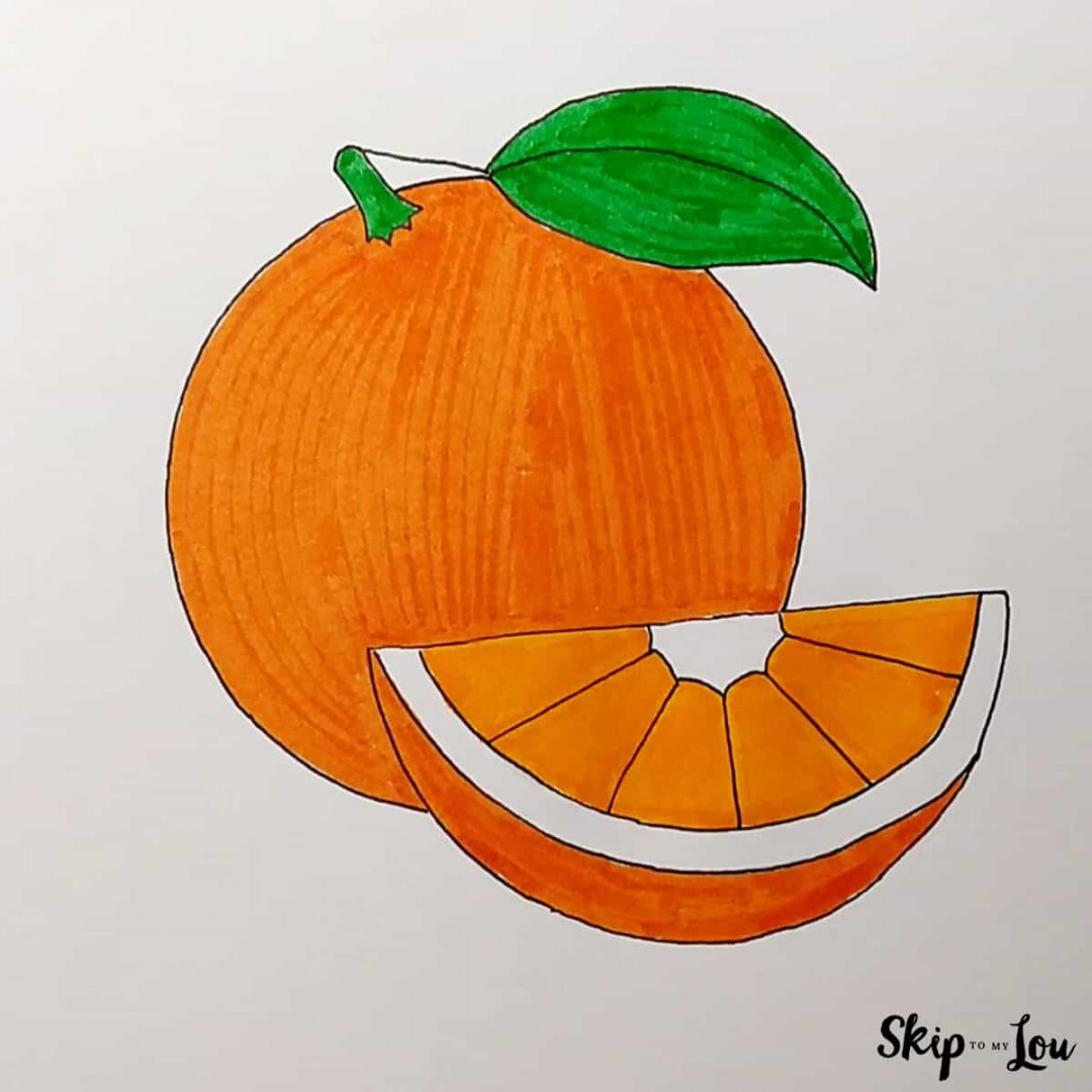 Orange Drawing  Skip To My Lou