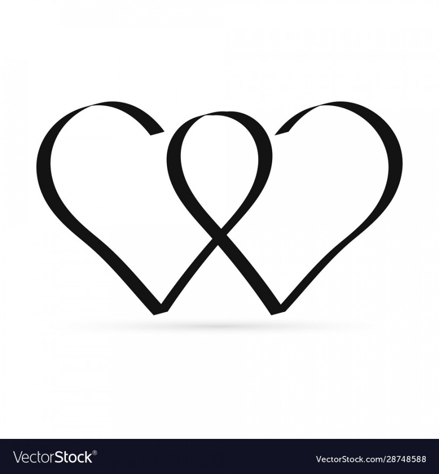 Outline heart icon isolated on white sketch Vector Image