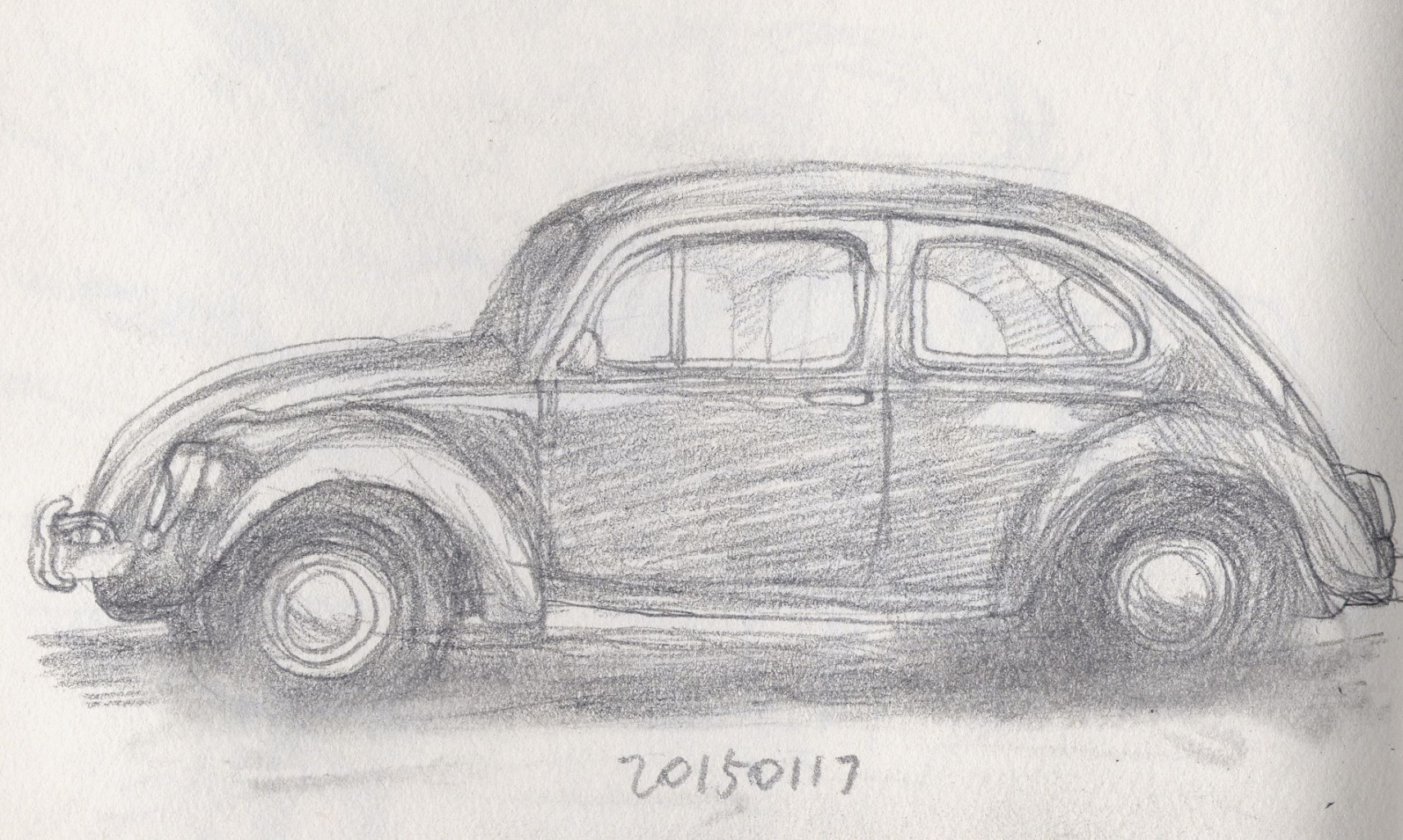 pencil drawing - An old car  Zeichnungen, Auto zeichnen