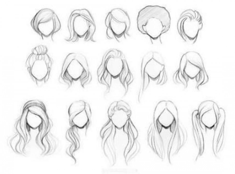 Pin by J on منشورات من خلالك  Drawing hair tutorial, Hair sketch