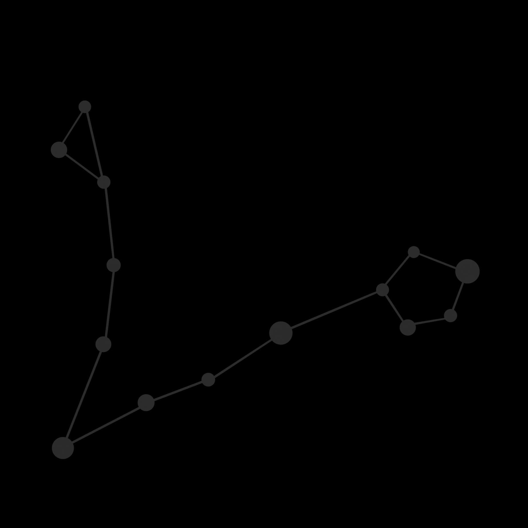 Pisces Constellation. Made in Adobe Illustrator