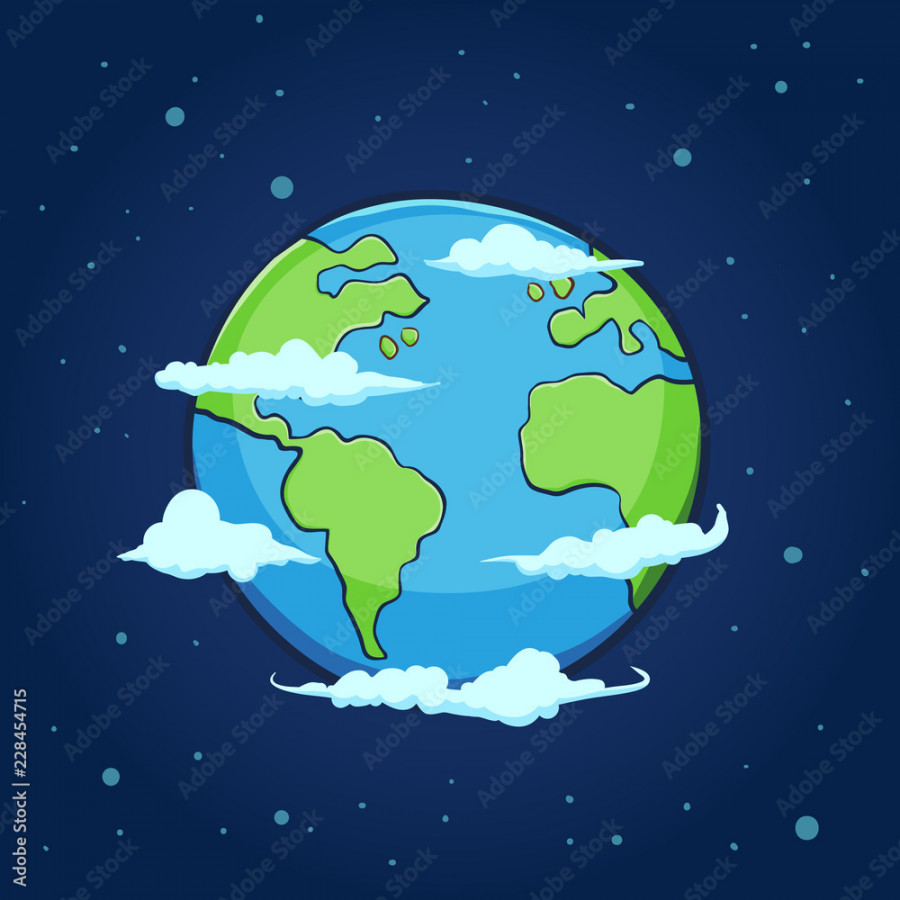 Planet Earth Hand Drawing Stock-Vektorgrafik  Adobe Stock