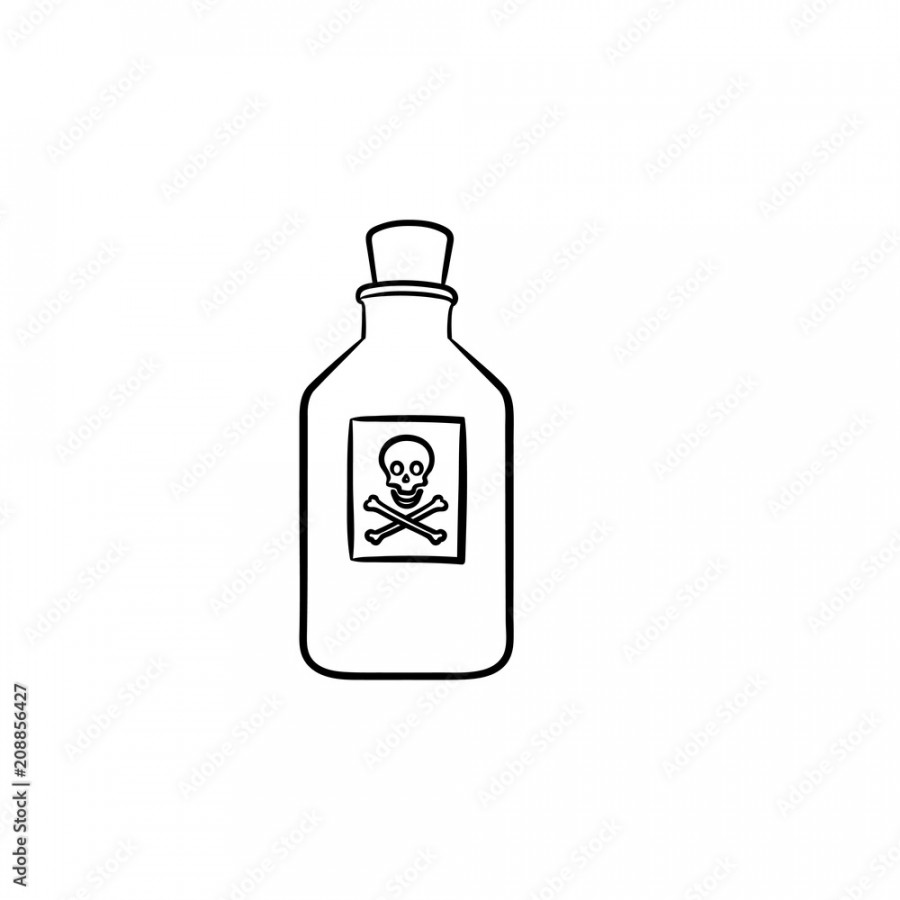 Poison hand drawn outline doodle icon