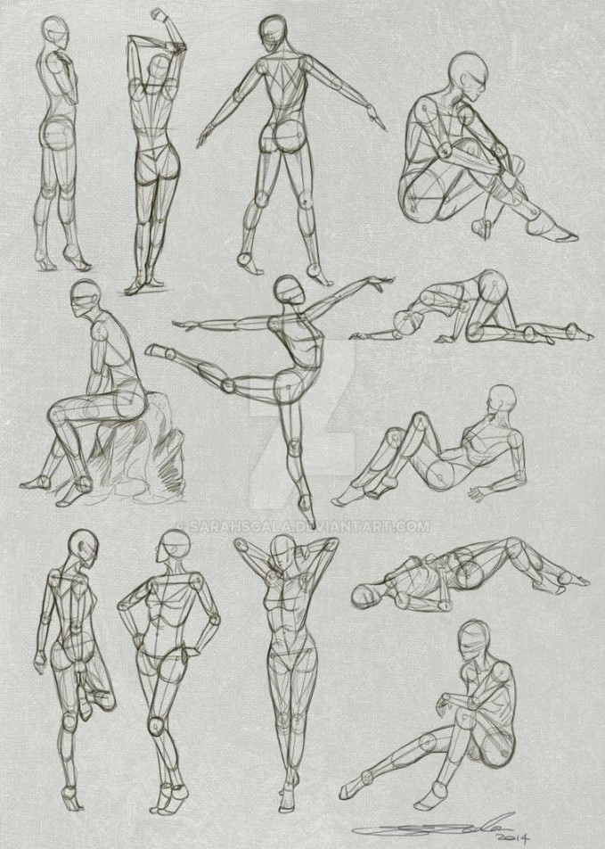 Pose Practice by SarahScala on DeviantArt  Sketches, Figure