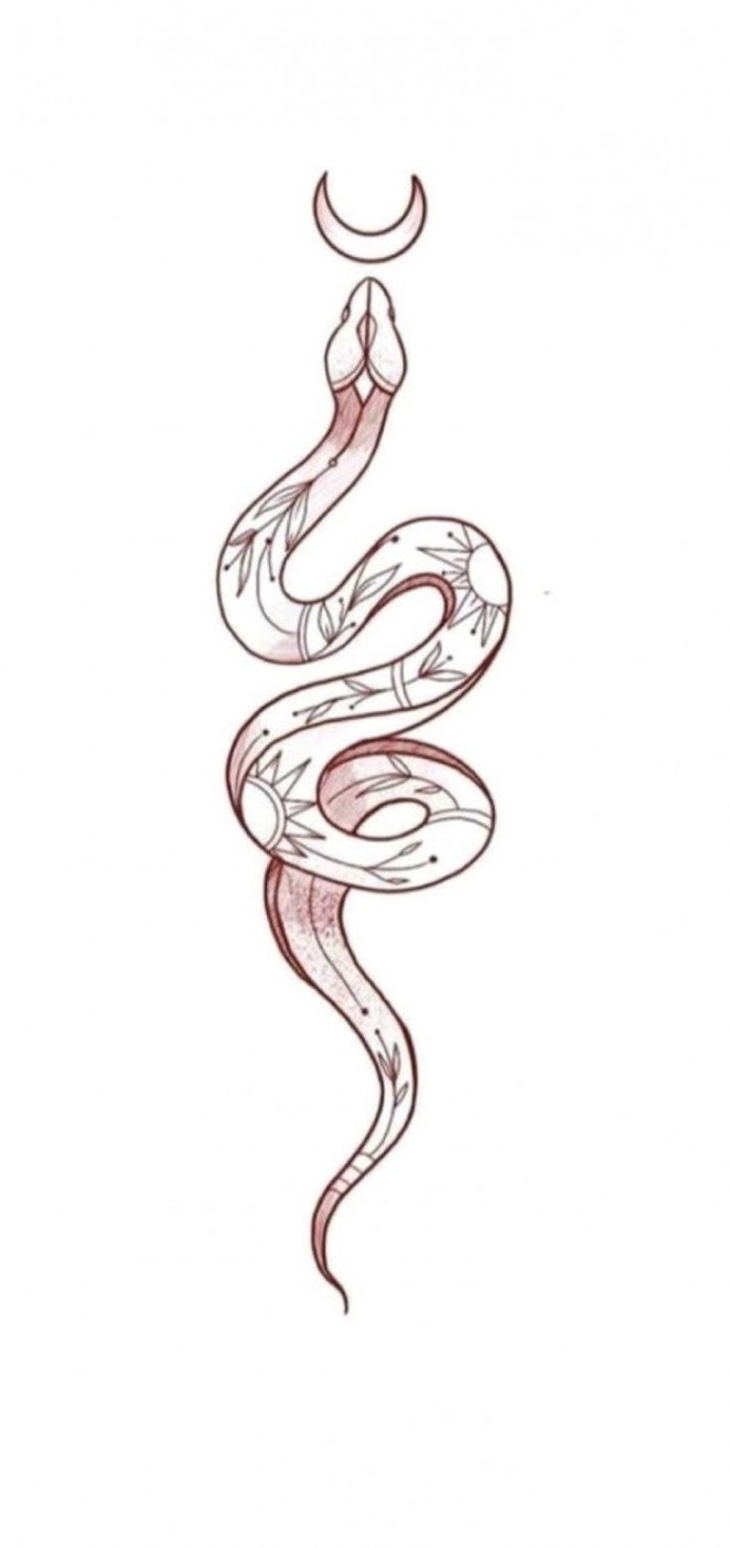 Post by Med Tech  Snake tattoo design, Simple tattoos, Snake drawing