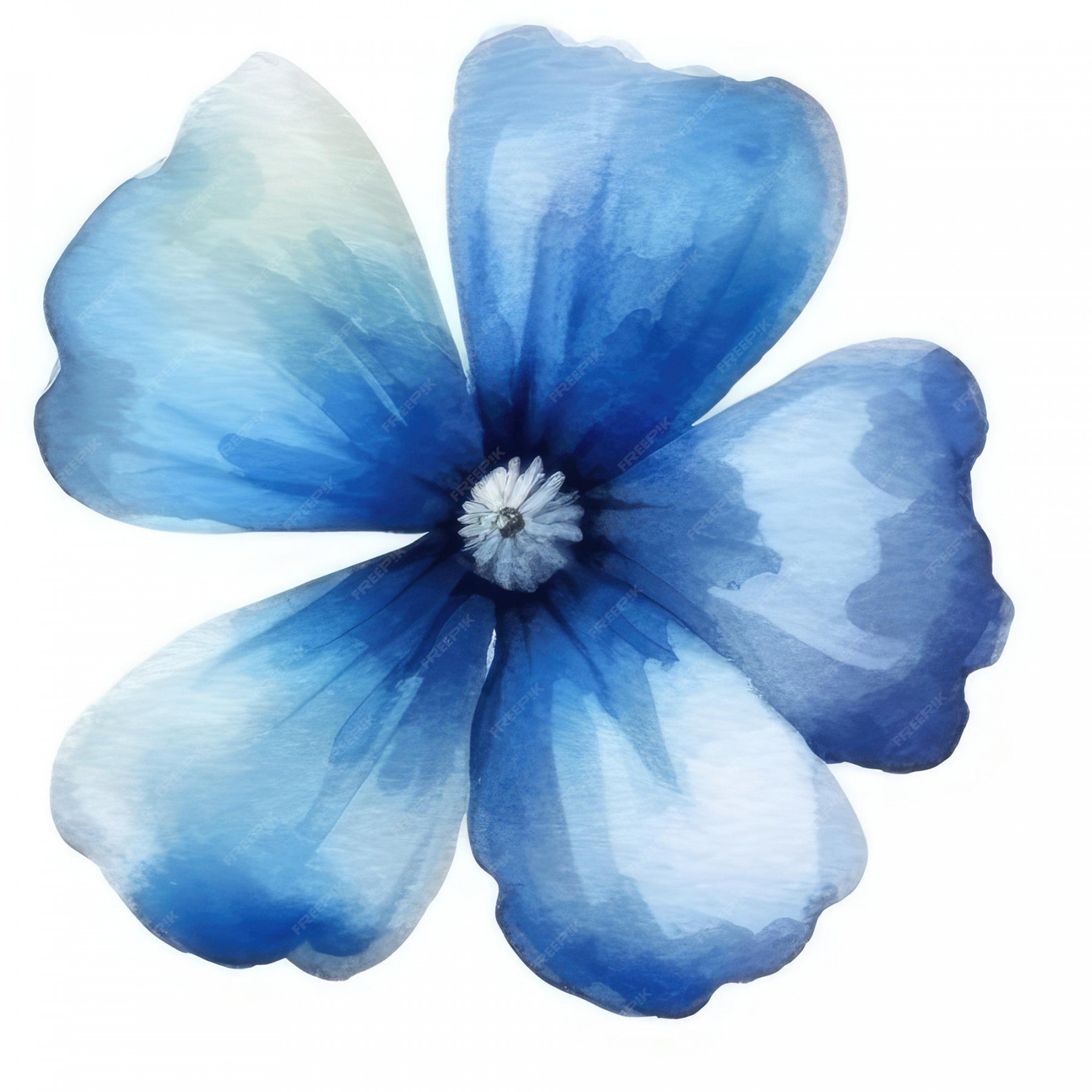 Premium Photo  A drawing of a blue flower with the word " blue