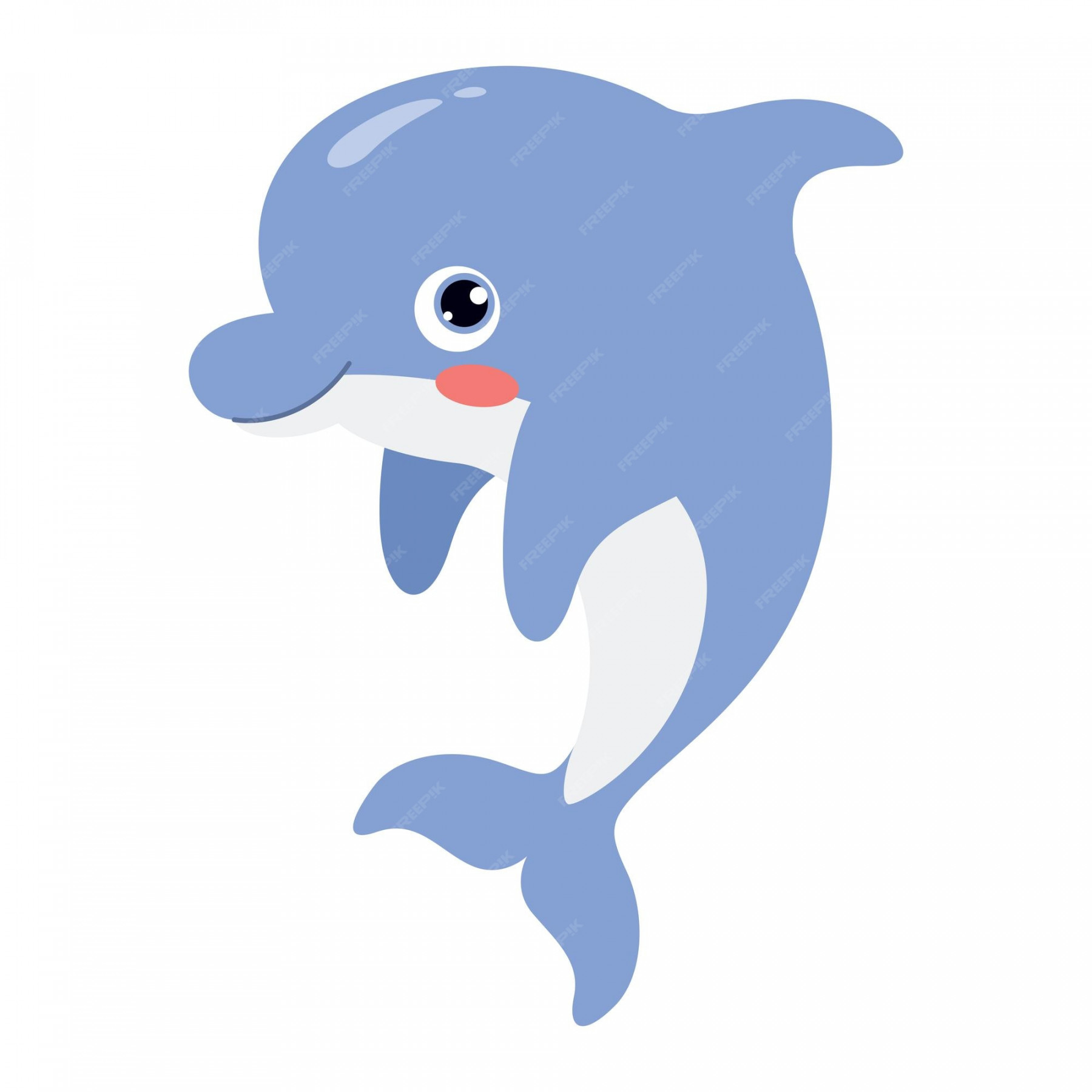 Premium Vector  Cartoon drawing of a dolphin