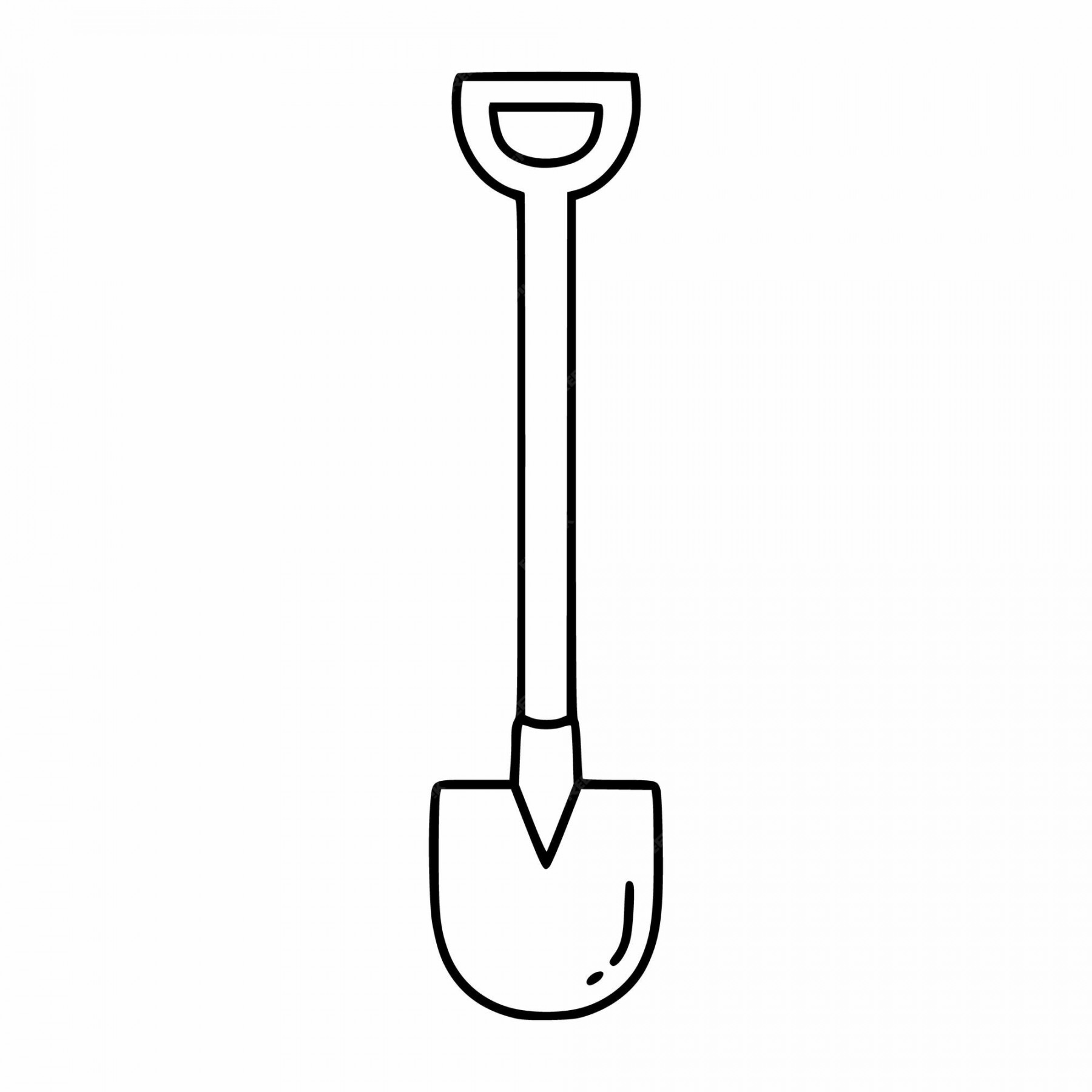 Premium Vector  Doodle style drawing of shovel. tool for gardening.