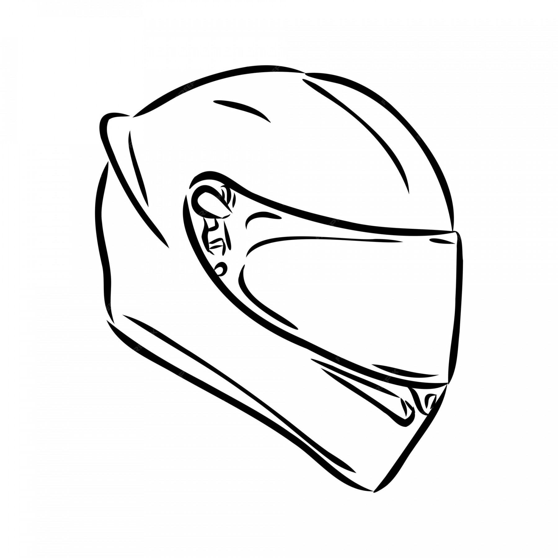 Premium Vector  Motorcycle helmet hand drawn outline doodle icon