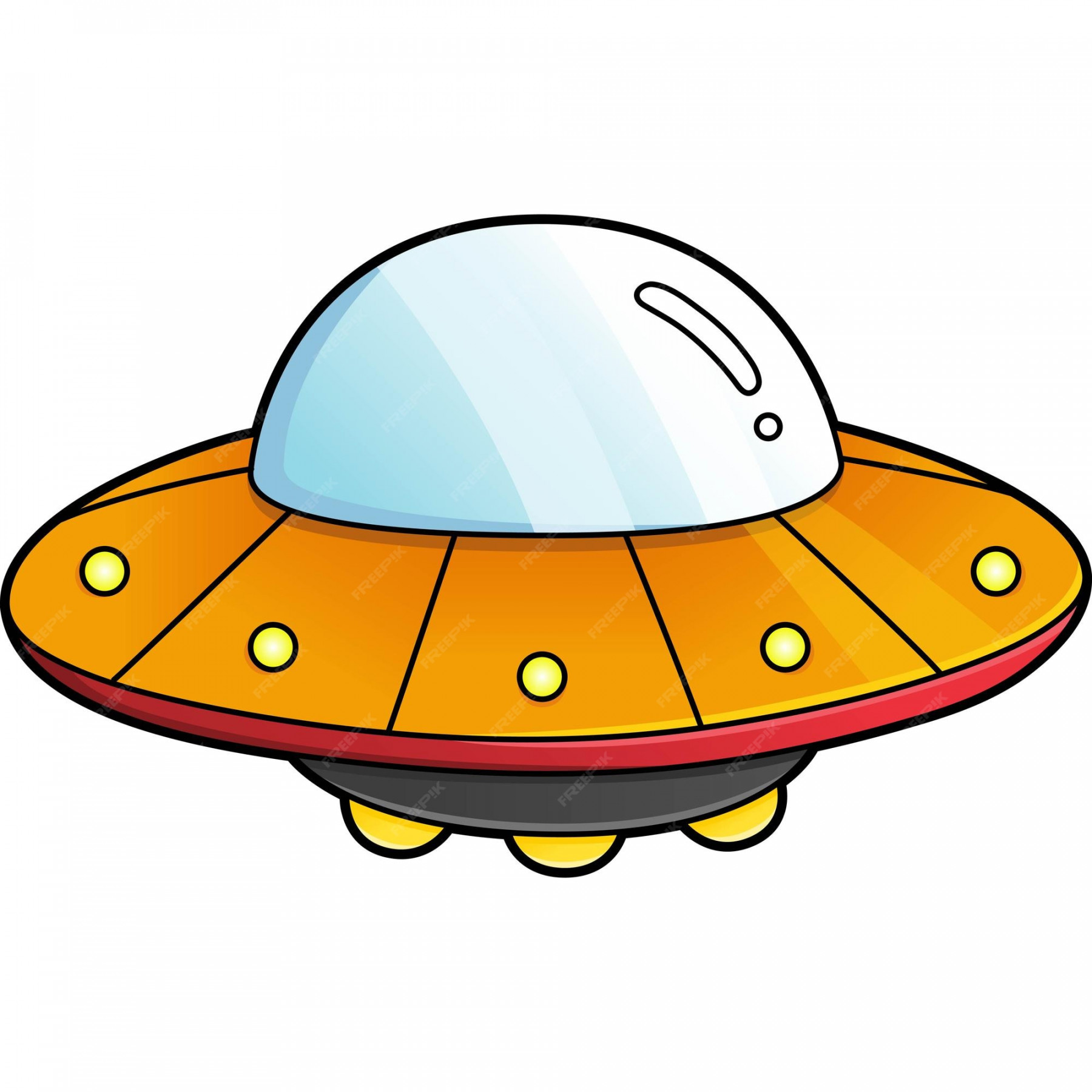 Premium Vector  Ufo cartoon colored clipart illustration