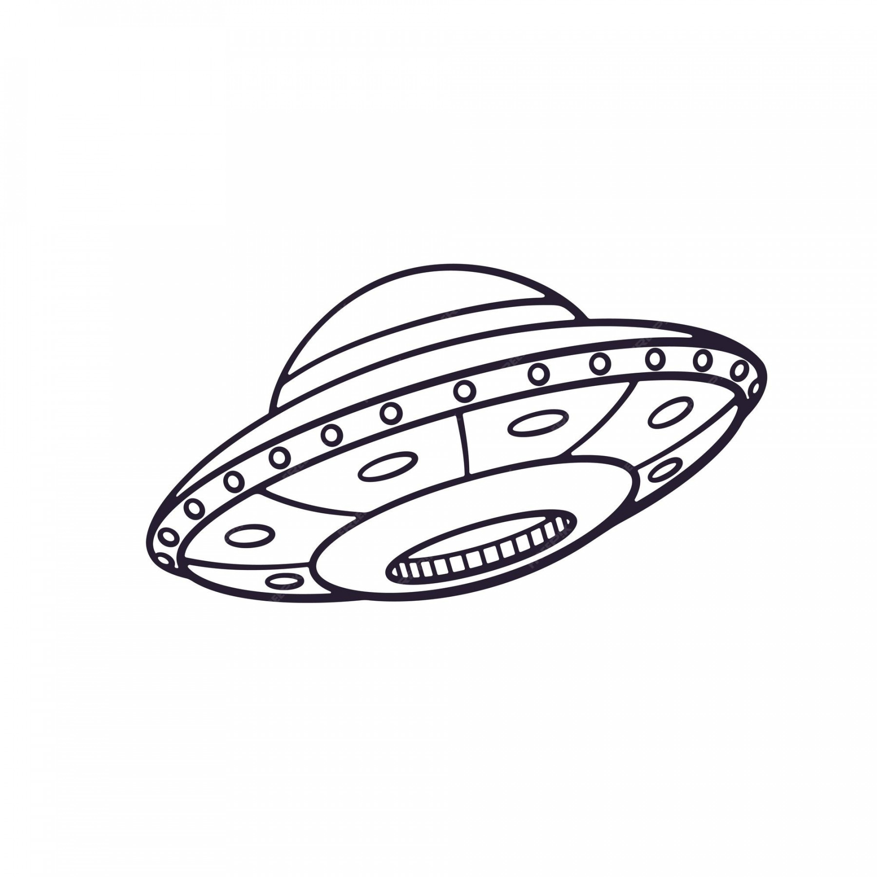 Premium Vector  Vector illustration hand drawn doodle of toy ufo