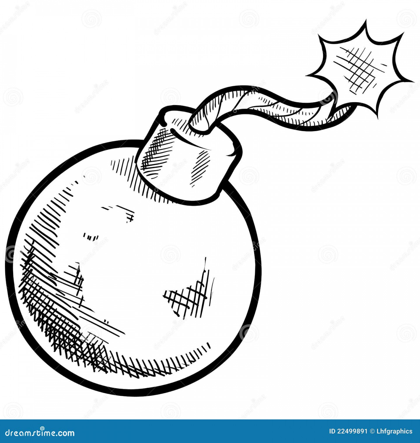 Retro bomb drawing stock vector