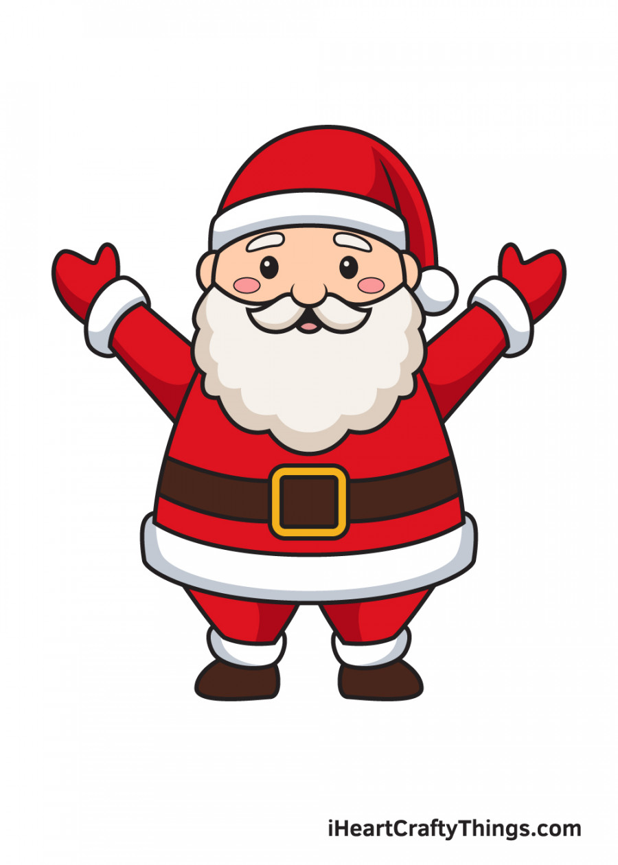 Santa Claus Drawing - How To Draw Santa Claus Step By Step