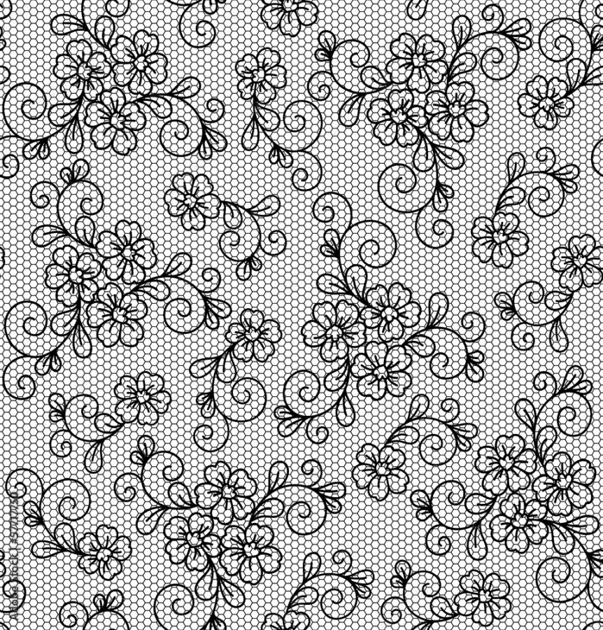 Seamless lace pattern Stock-Vektorgrafik  Adobe Stock