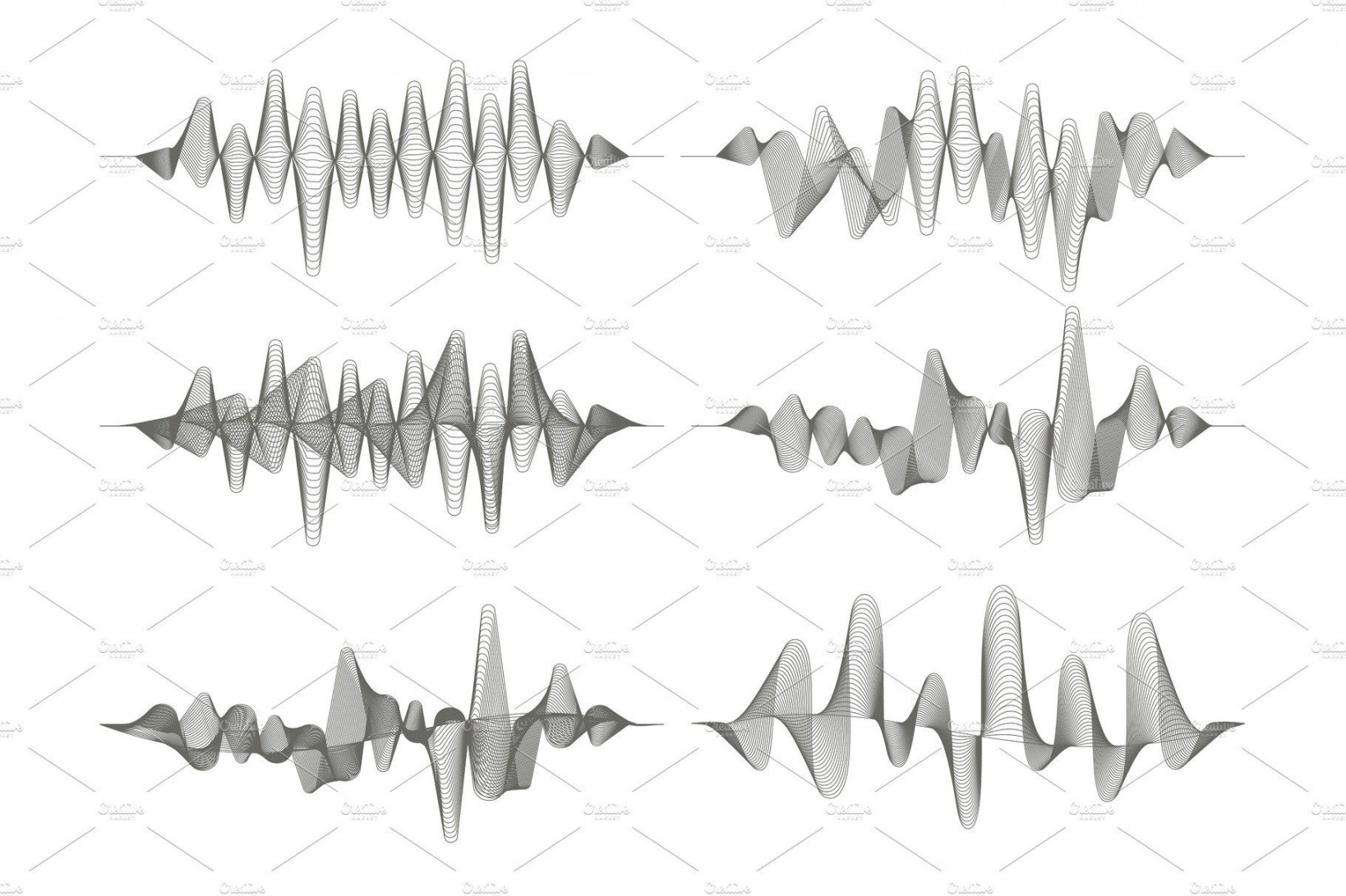 Set of sound waves