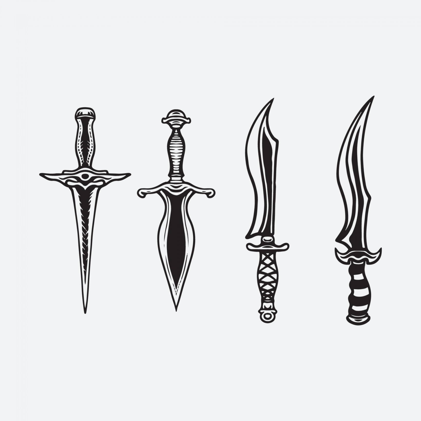 Set sword drawing  Vector Art at Vecteezy