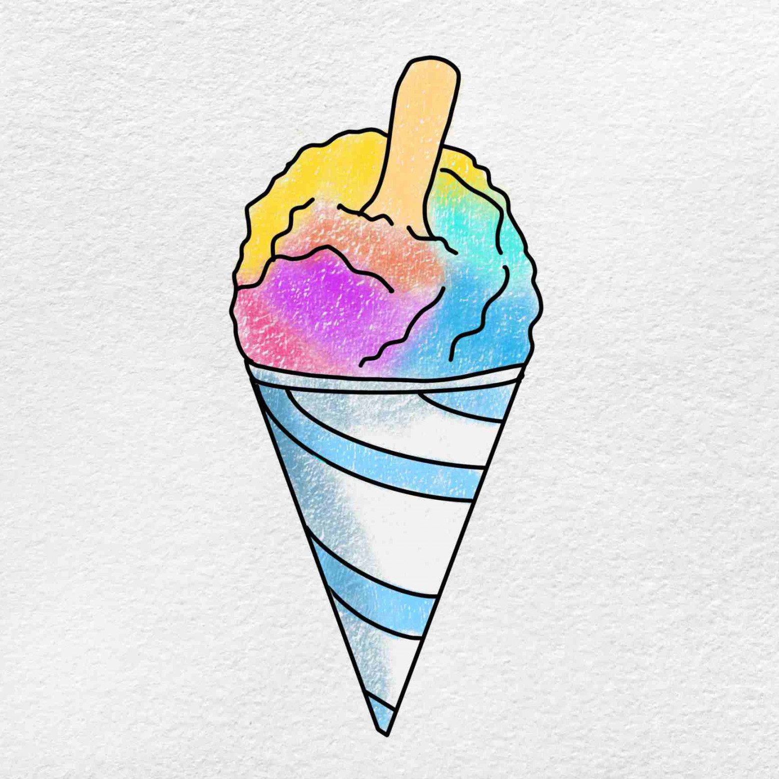 Shave Ice Drawing - HelloArtsy