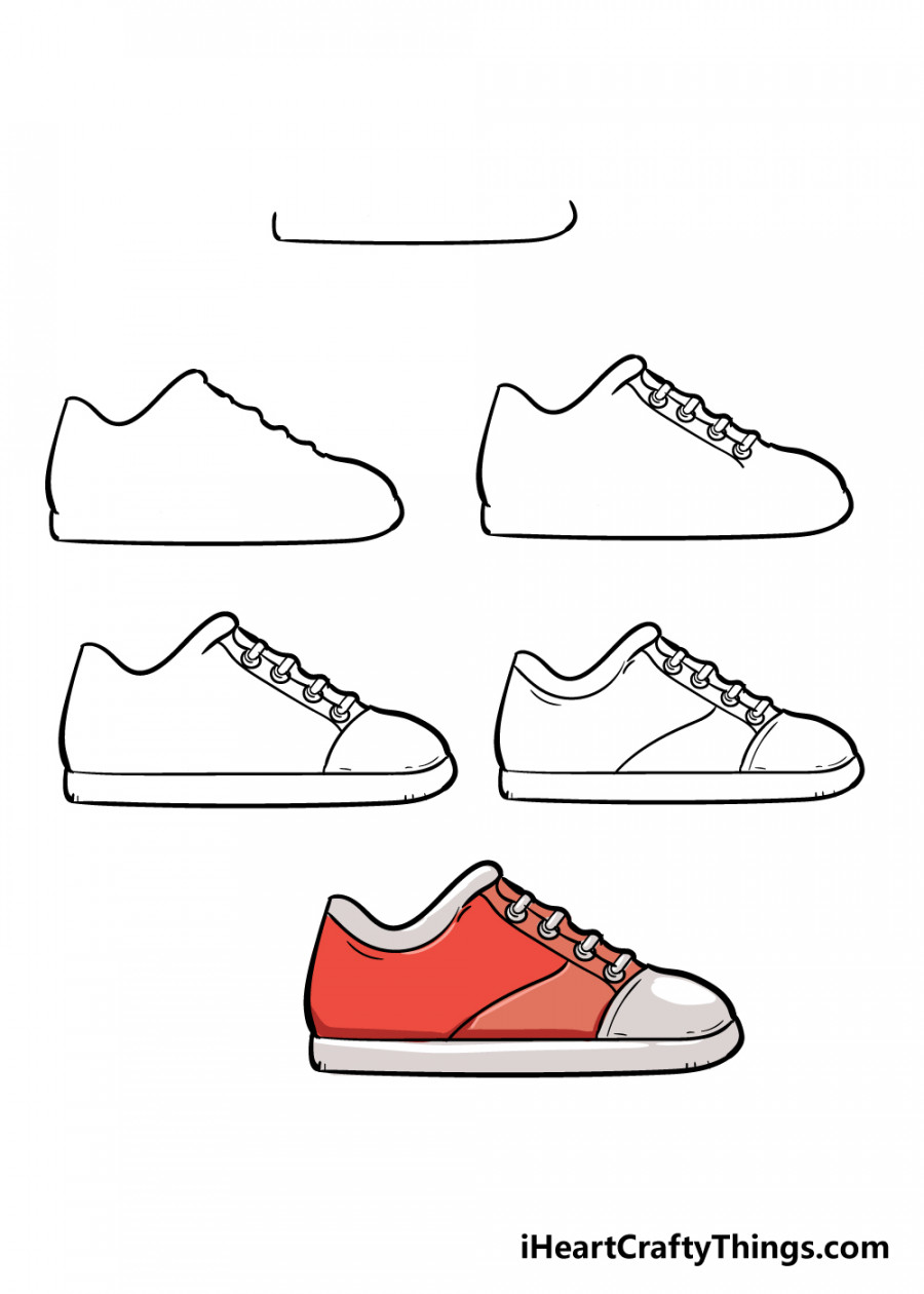 Shoe Drawing - How To Draw A Shoe Step By Step