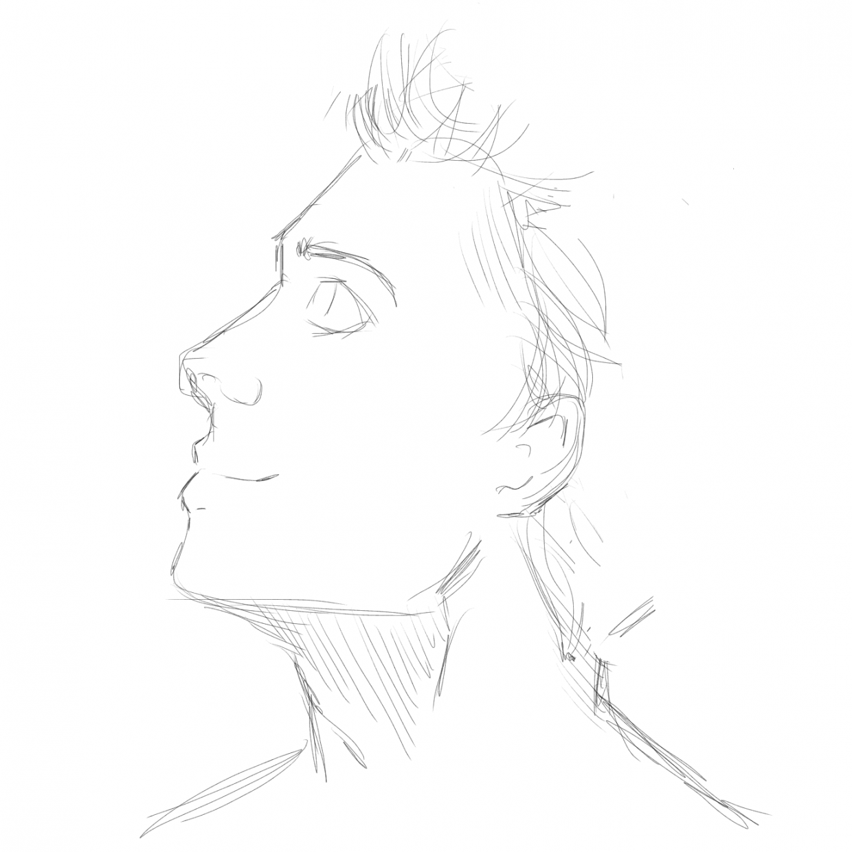 Side Profile Sketch (Male) by LimedRed on DeviantArt