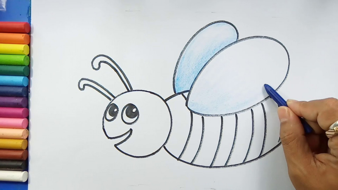 Simple and Easy drawing a Honey Bee for Cass