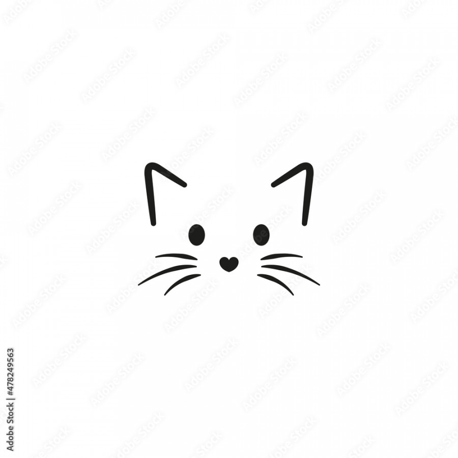 Simple cat face drawing