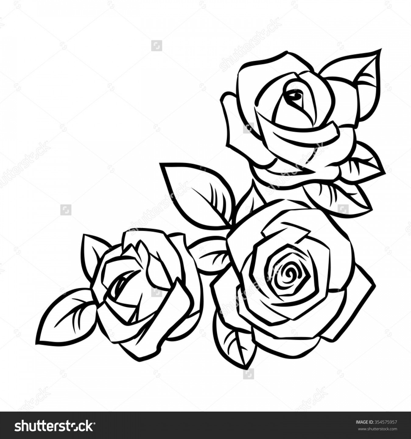 simple rose outline drawing - Google Search  Rose outline drawing