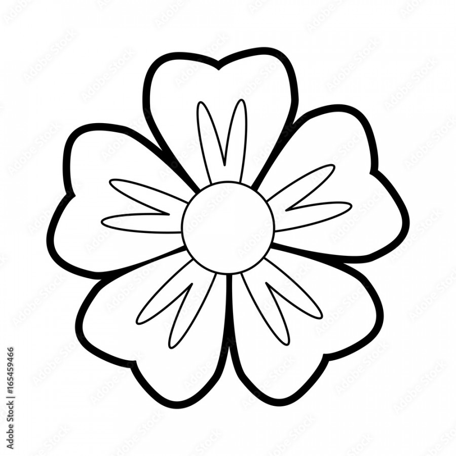 single paint flower icon image vector illustration draw Stock