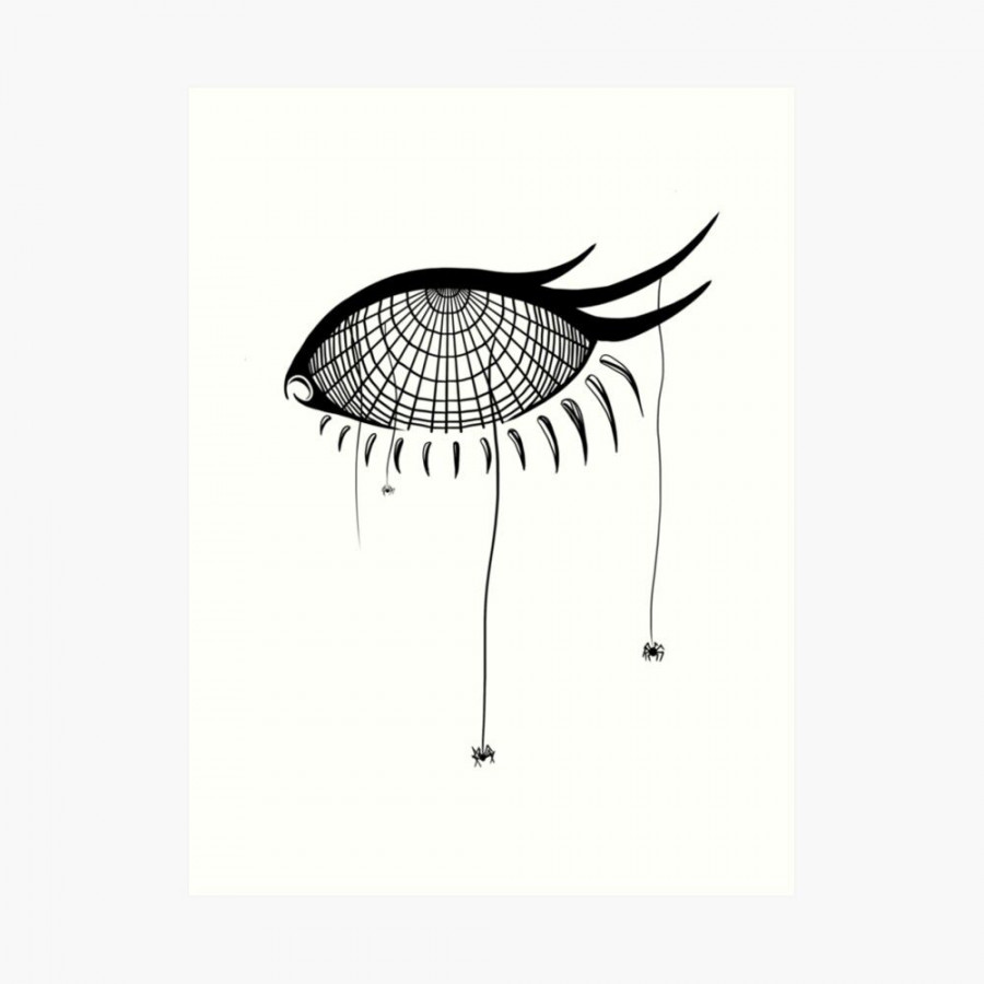 Spiderweb Eye" Art Print for Sale by Michaela Cernejova  Spider