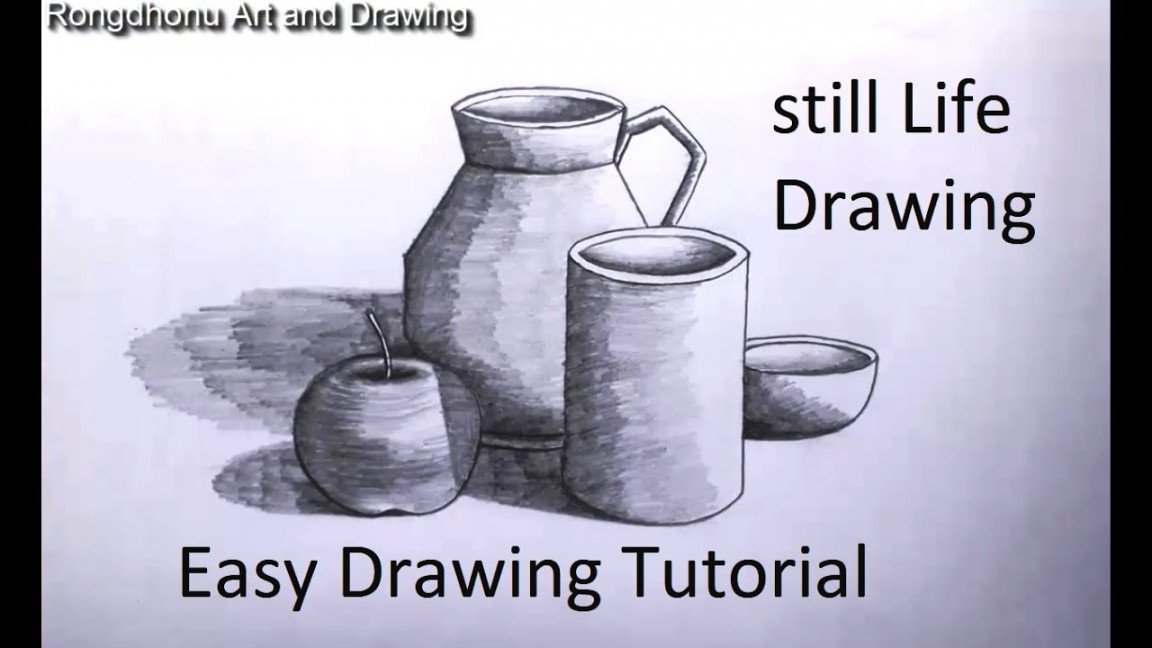 Still life drawing for beginners  drawing still life - how to draw  still-life