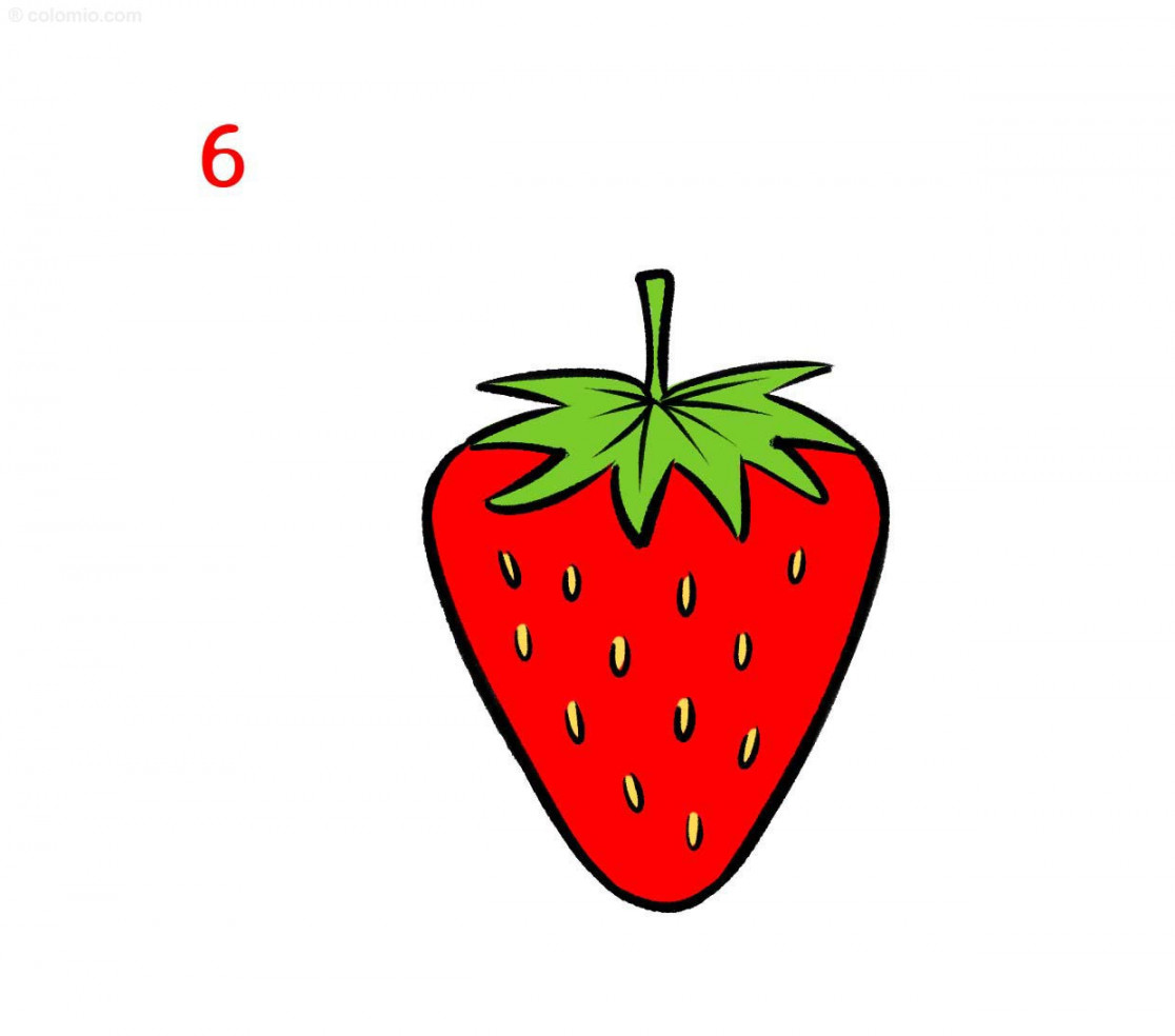 Strawberry Drawing ➤ How to draw a Strawberry