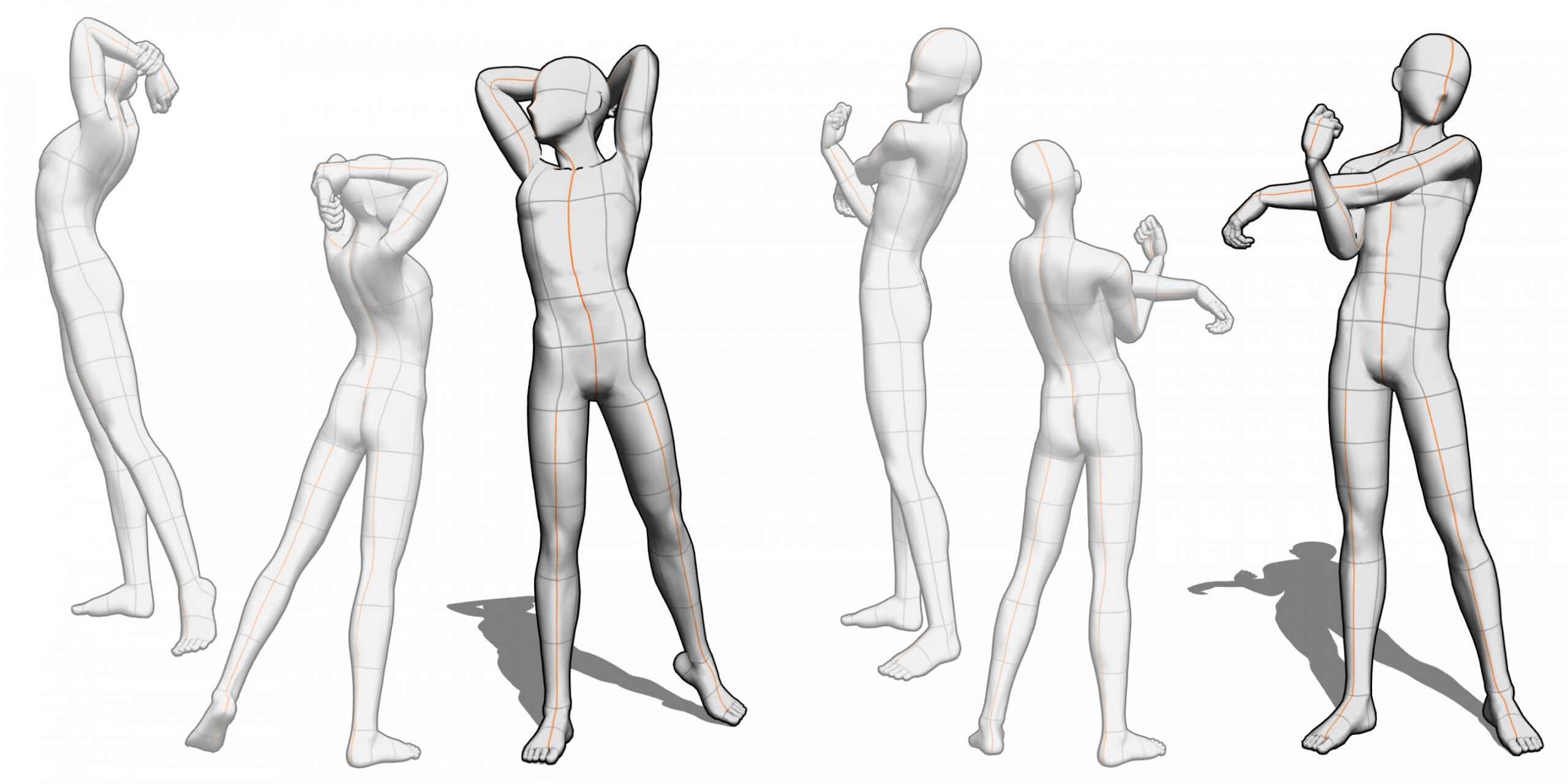 Stretching Poses [] - CLIP STUDIO ASSETS