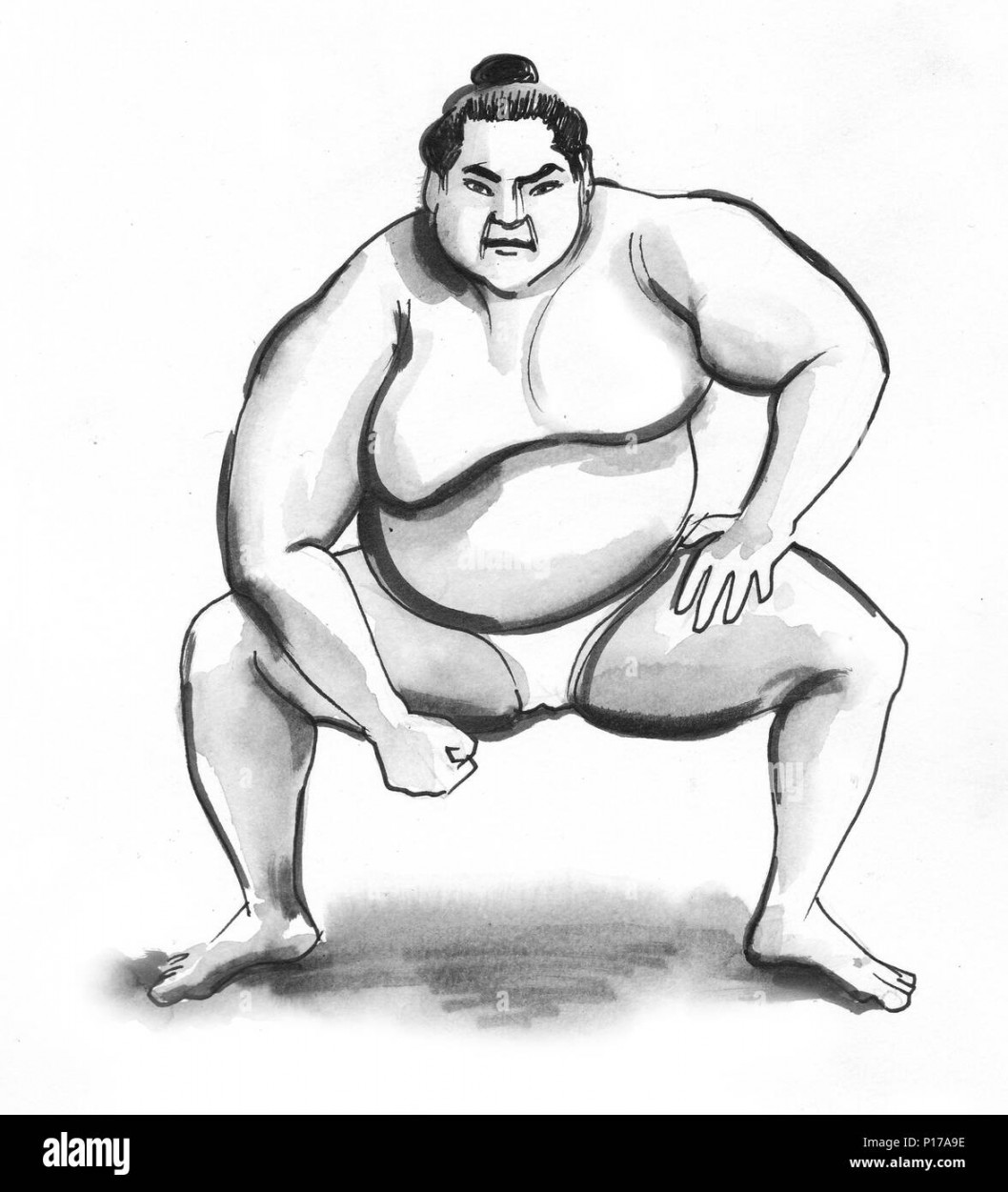 Sumo drawing hi-res stock photography and images - Alamy