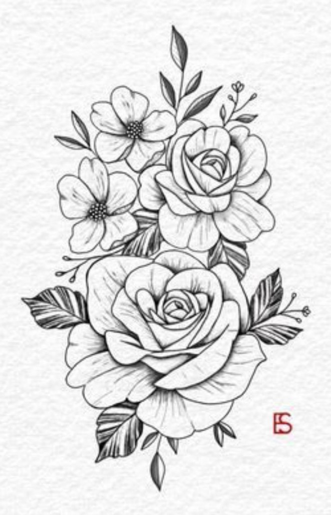 tattoos #Freehand #drawing #of Freehand drawing of rose  Flower