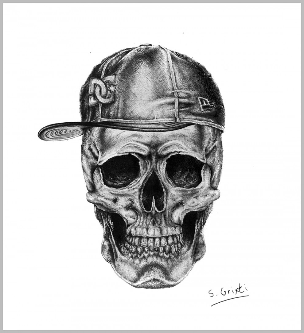 The Cool Skull - Surreal Portrait Drawing by sgrixti on DeviantArt