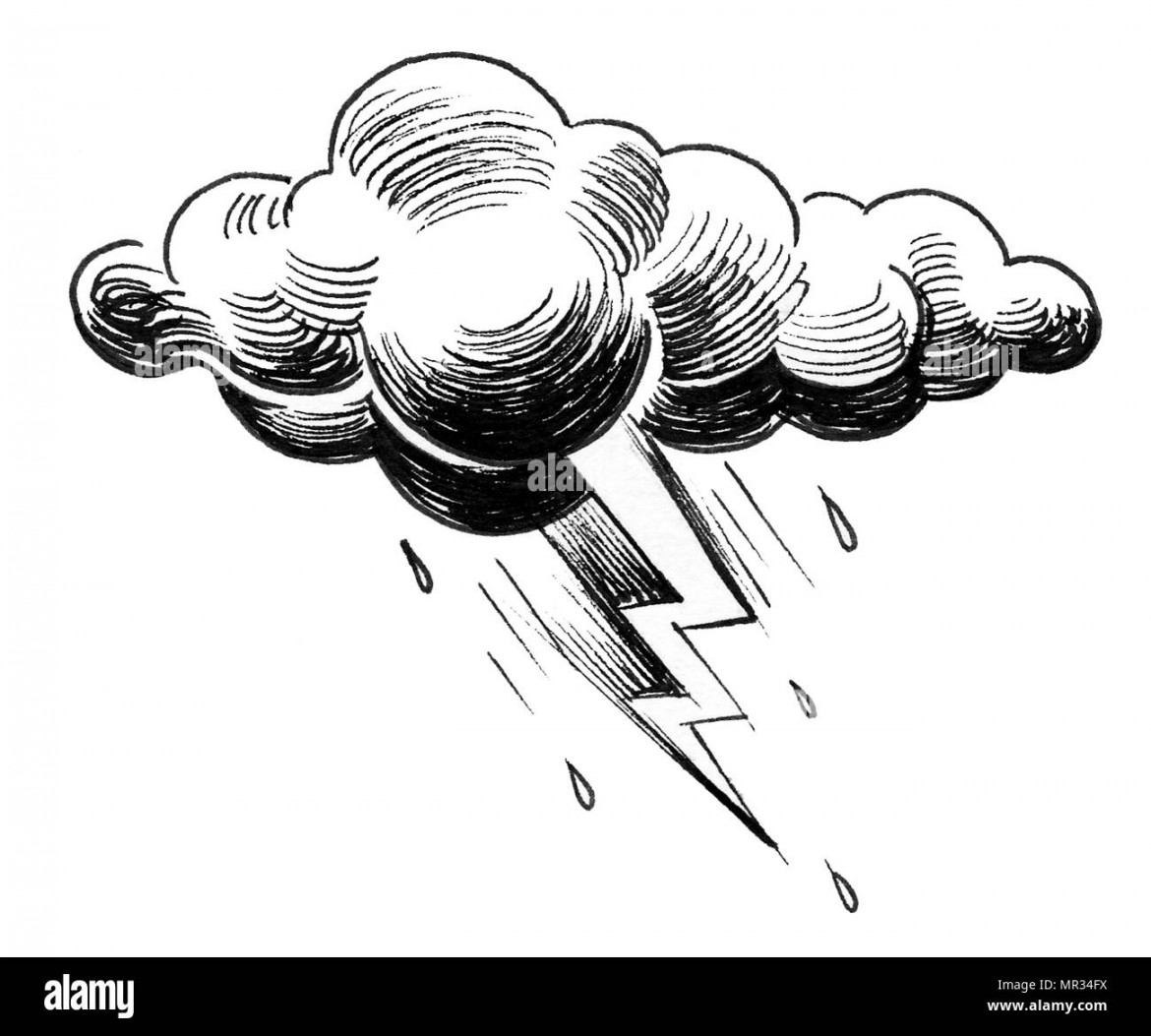 Thunder cloud Black and White Stock Photos & Images - Alamy