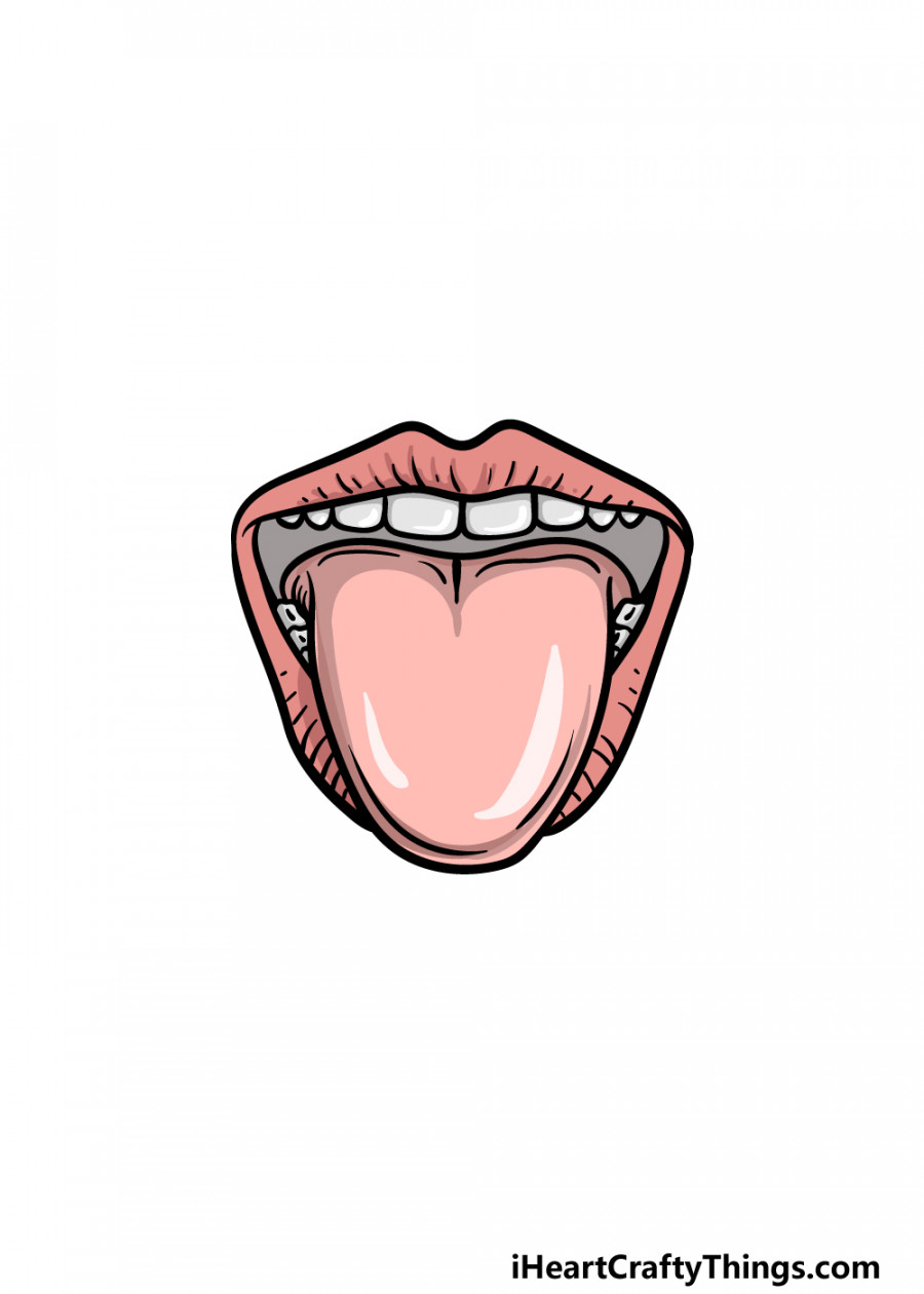 Tongue Drawing - How To Draw A Tongue Step By Step