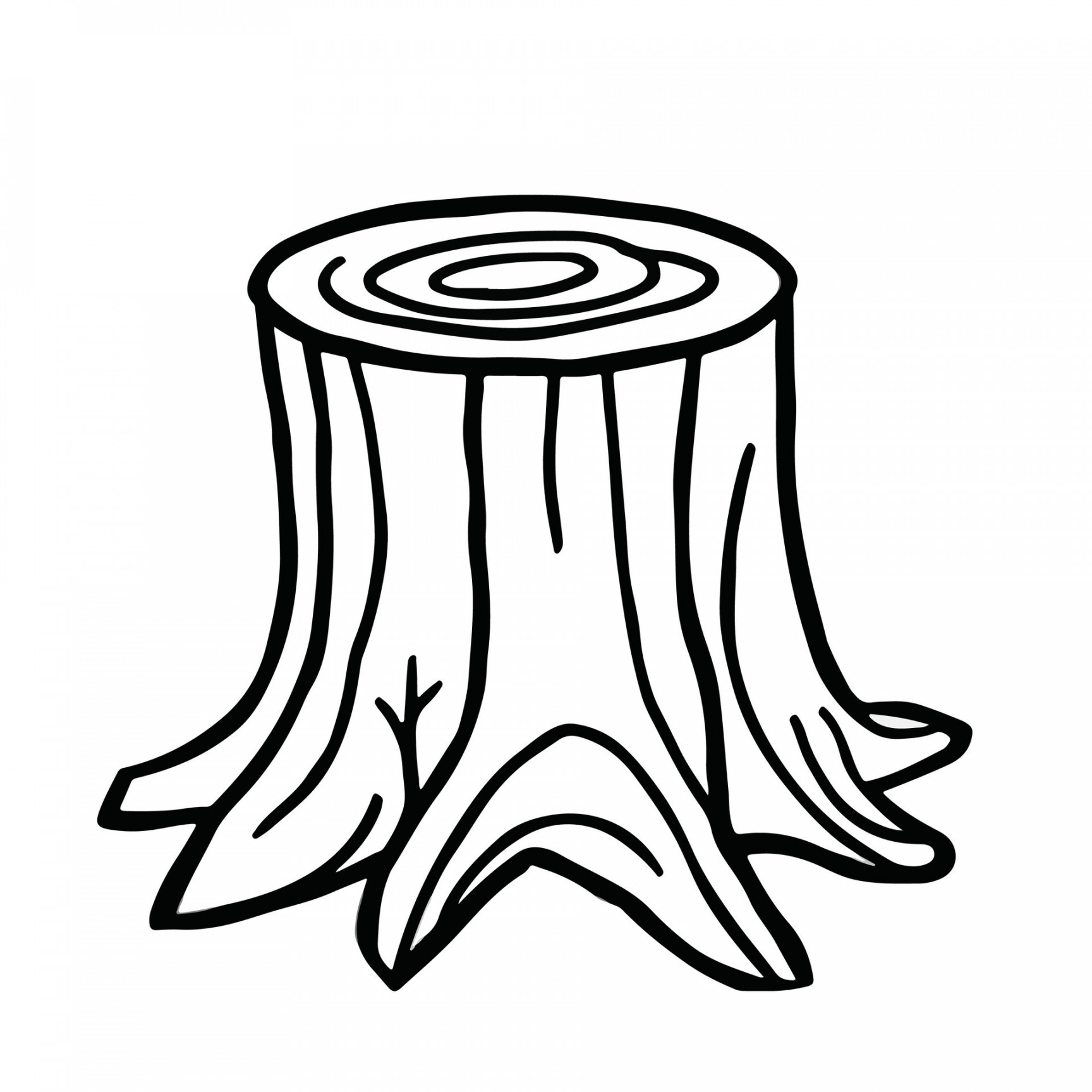 tree stump drawing  Vector Art at Vecteezy